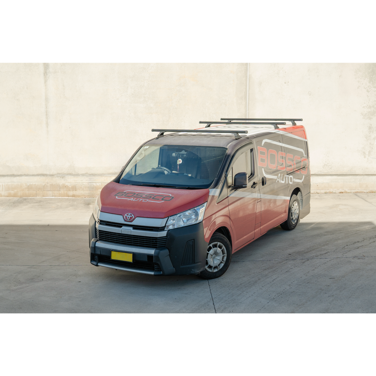 Set of 3 Black Heavy Duty Roof Racks Suitable for Toyota Hiace SLWB 2019-2026