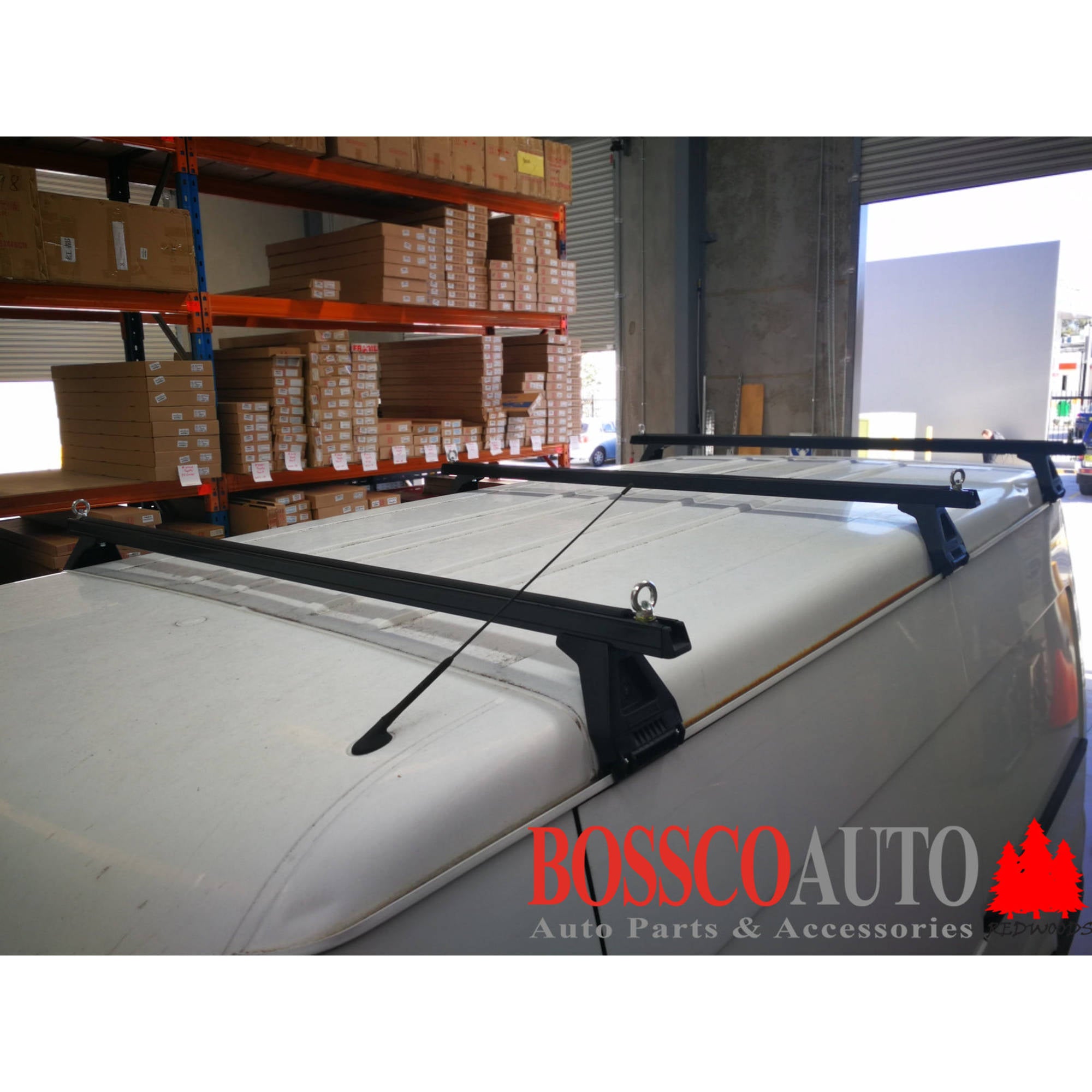 6"x70" (1780mm) Black Heavy Duty Square H Roof Rack (Set of 3)