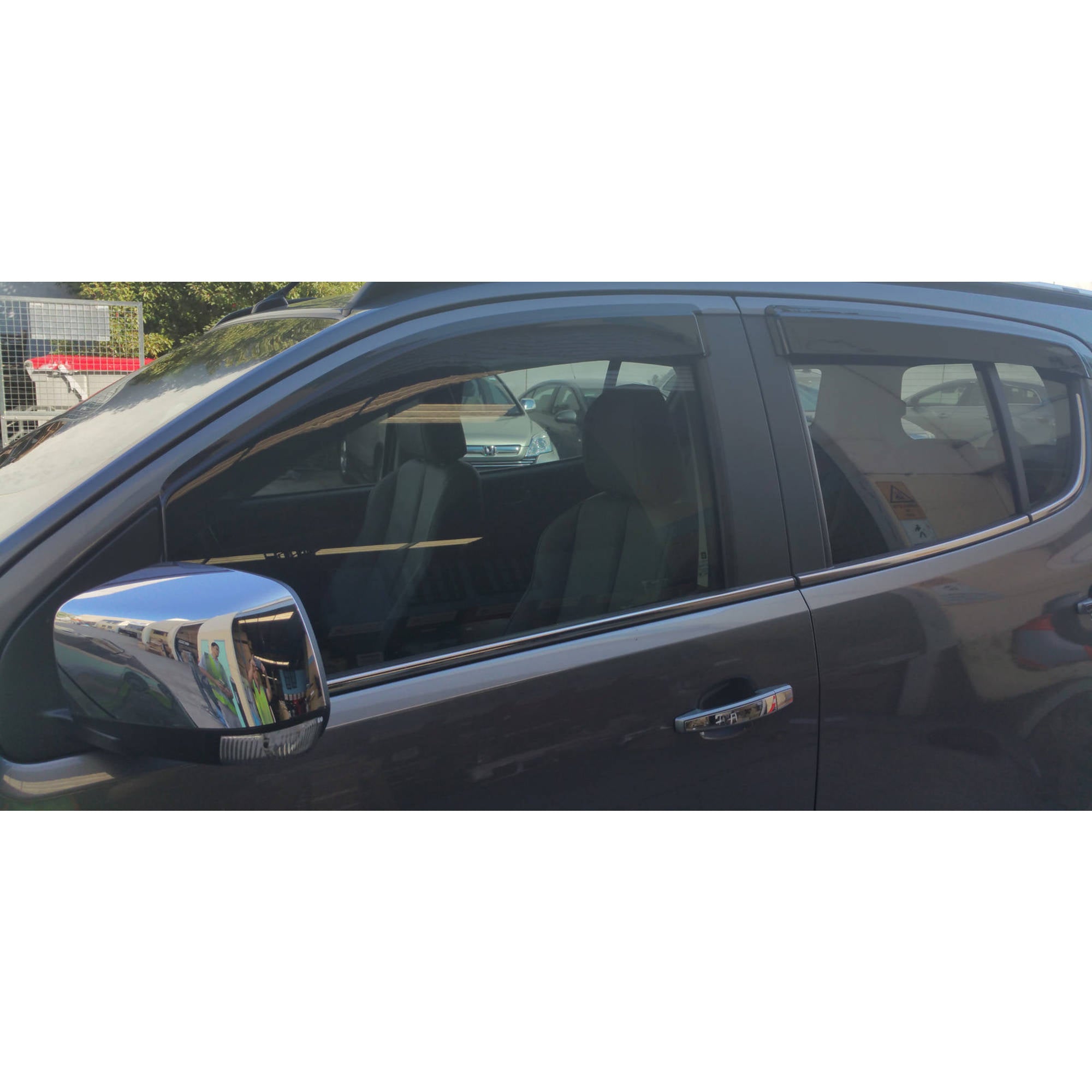 Slim Line Black Tinted Weather Shields suitable for Holden Colorado 7 (2012-2017)