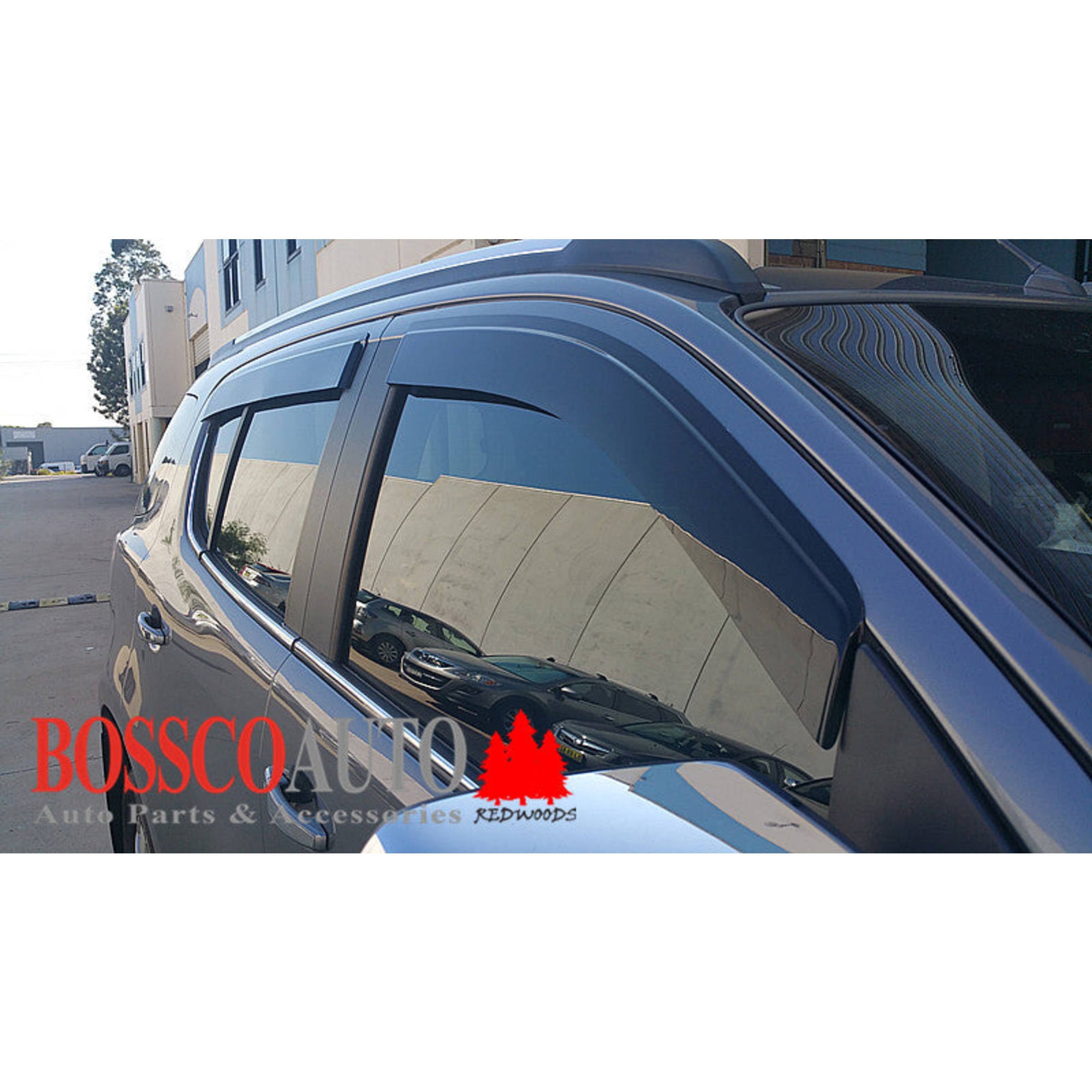 Black Tinted Slim Line Weathershields for Holden Trailblazer 2016-2020