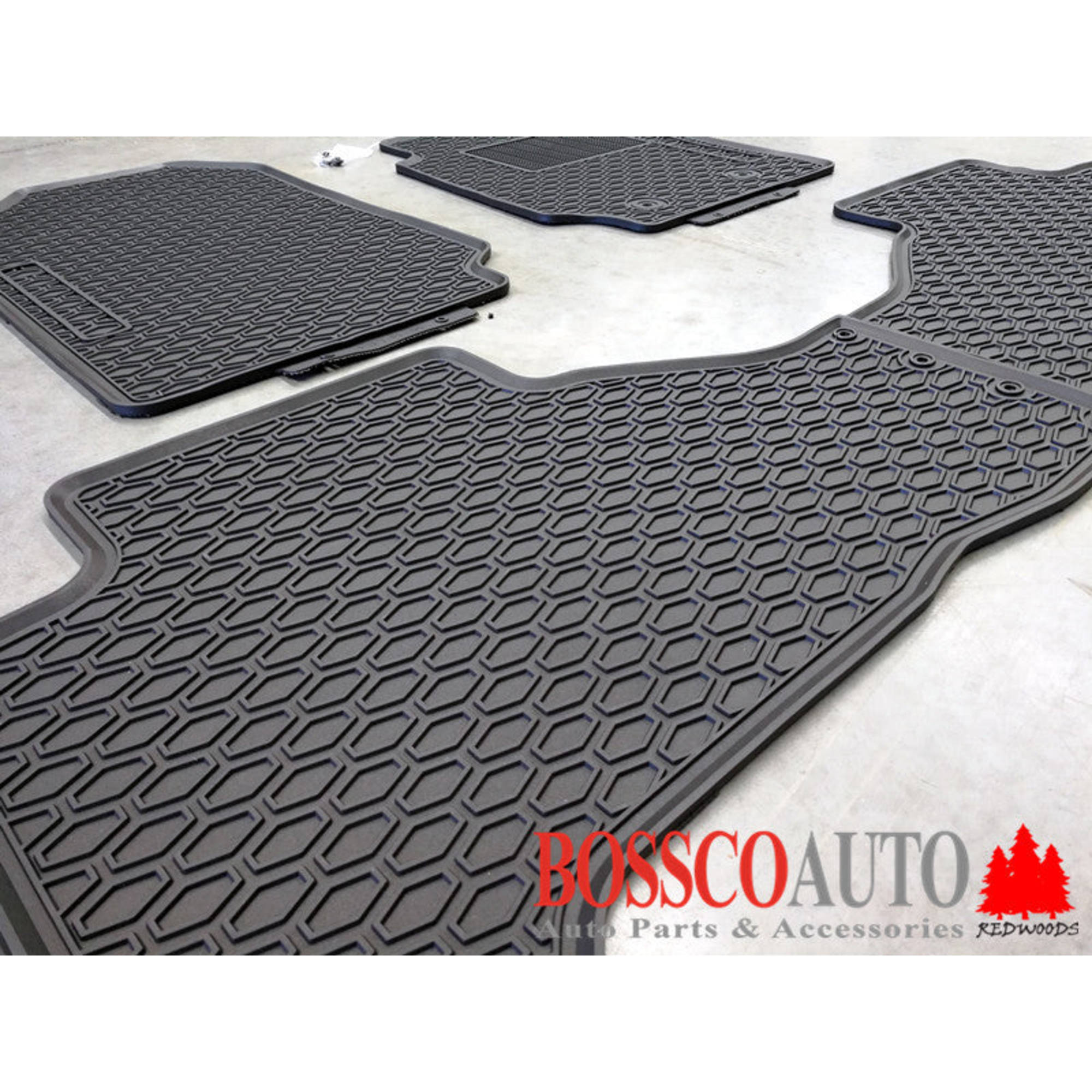 All Weather Rubber Floor Mats suitable for Ford Ranger Double Cab 2012-2020 - RUNOUT