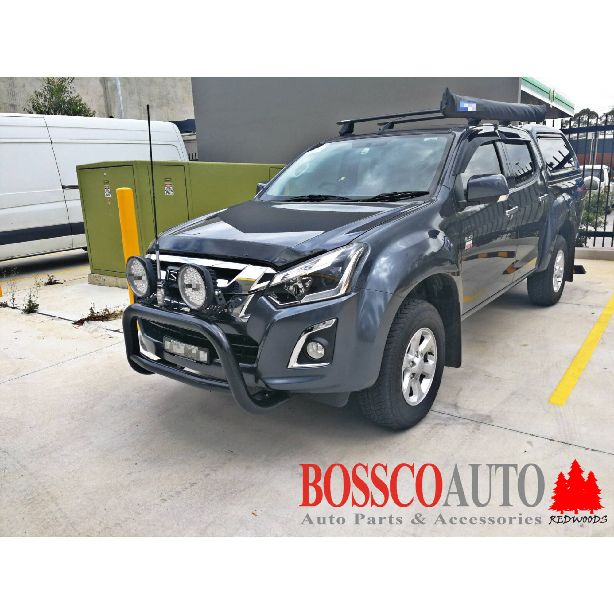 Black Low Nudge Bar Grille Guard Suitable for Isuzu MU-X 2012 - 2020