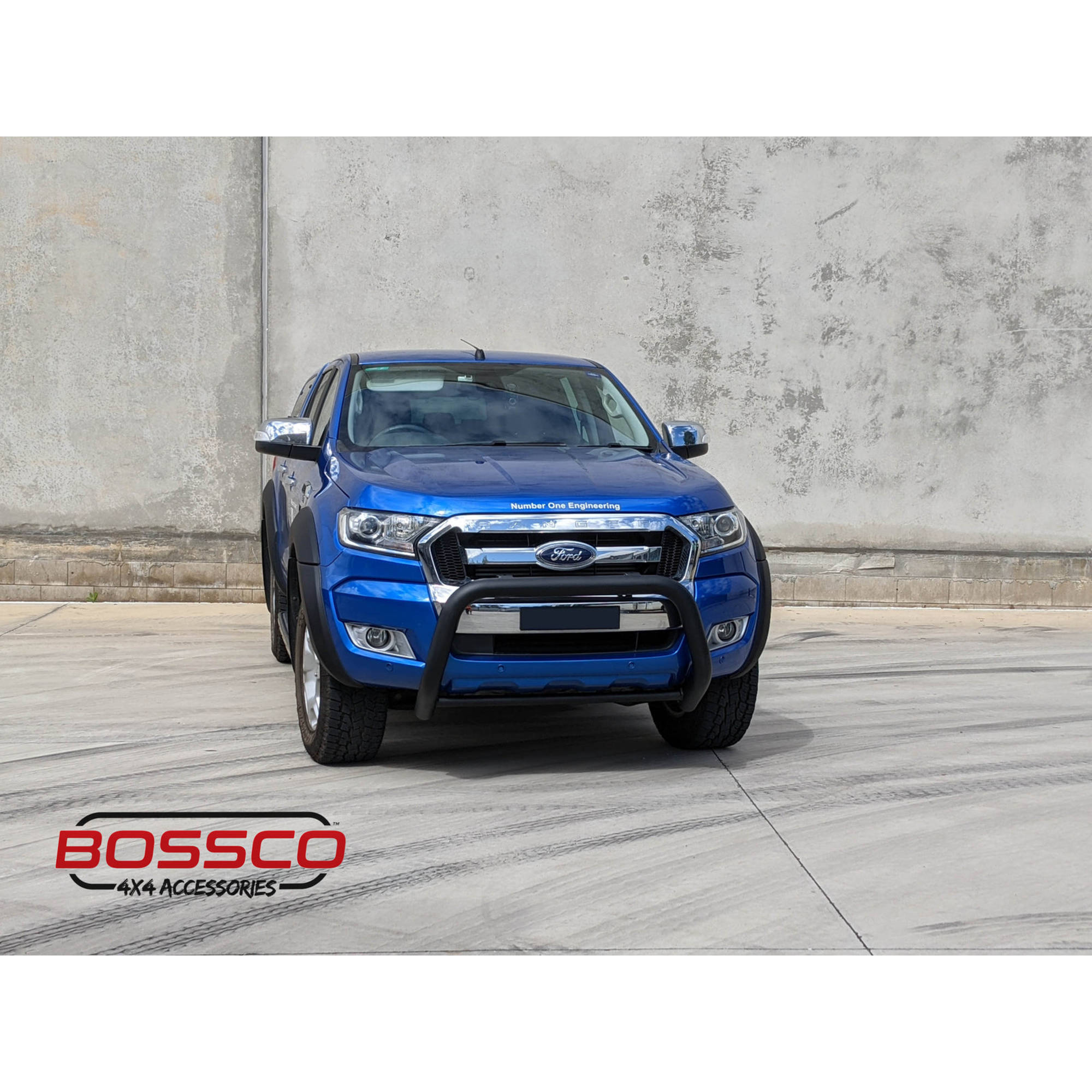 Black Nudge Bar Suitable For Ford Ranger PX MKII 2015-2018 with Tech Pack & Front Sensors