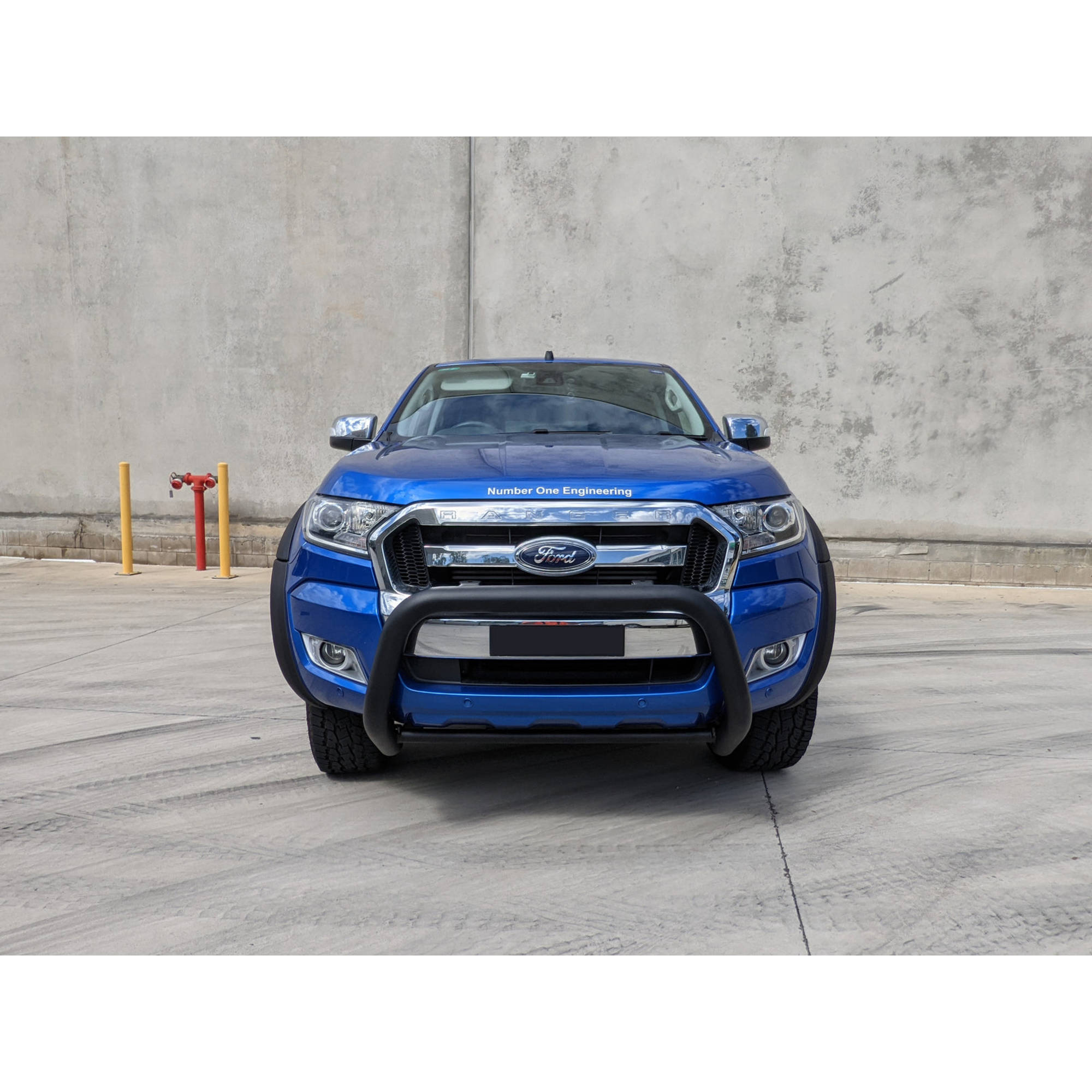 Black Nudge Bar Suitable For Ford Ranger PX MKII 2015-2018 with Tech Pack & Front Sensors