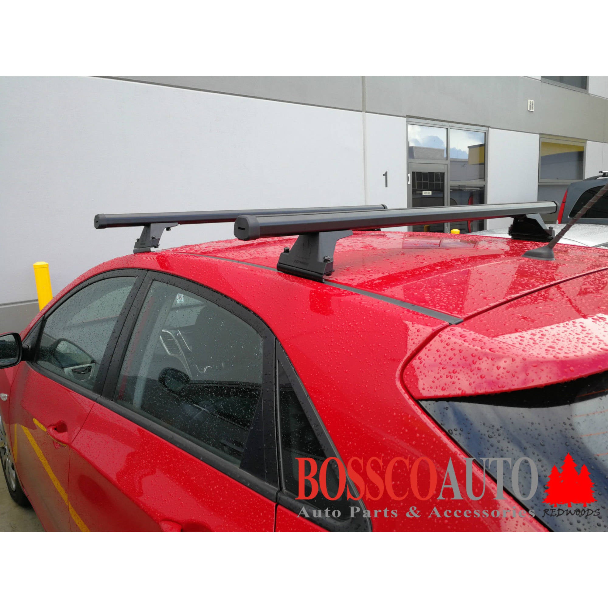 Black Heavy Duty Roof Racks suitable for Hyundai i30 Hatch 2008-2014