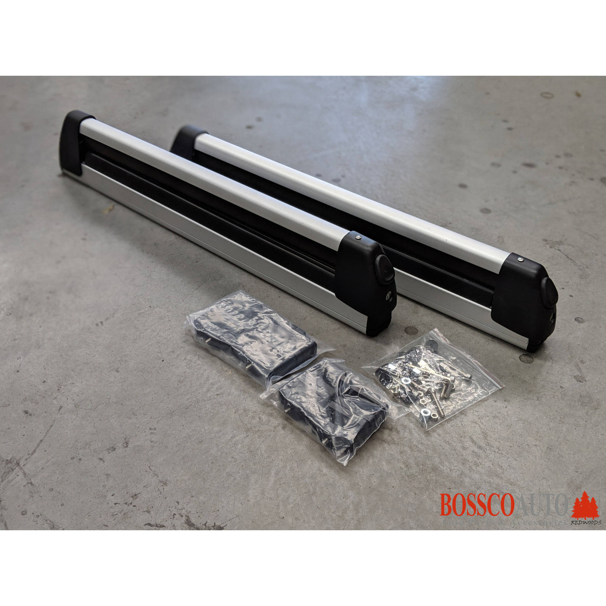 2X Aluminium Sliding Car Roof Racks Top Luggage Ski Surf Snow Board Fishing Rod Carriers 780mm