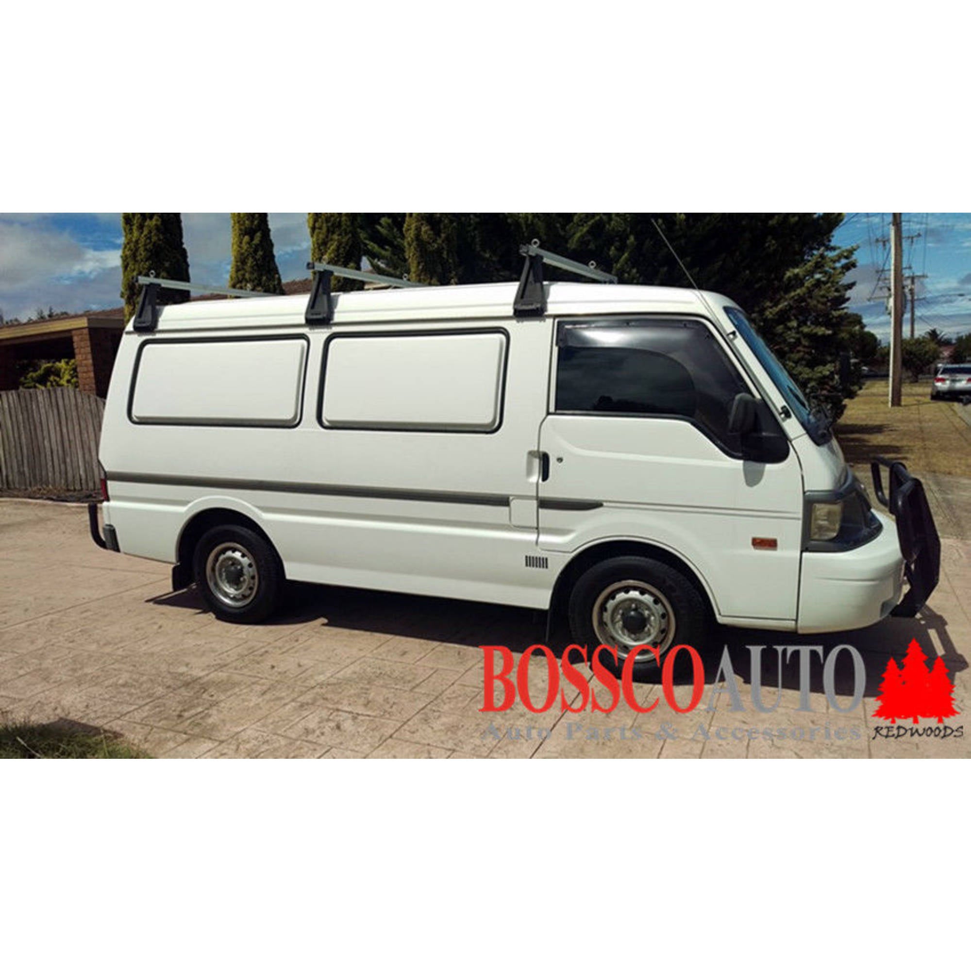 Silver ROOF RACKS Suitable For MAZDA E2000 1985-2005 (High Roof)