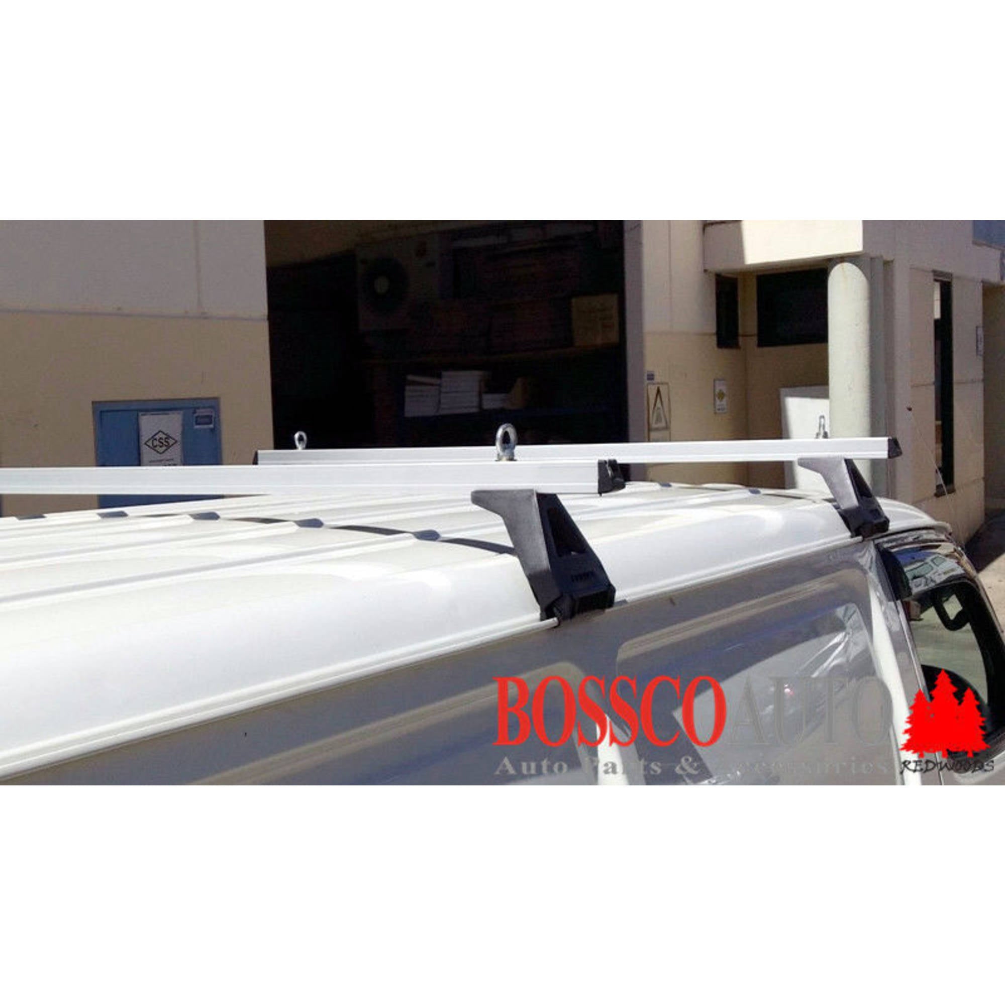 Silver ROOF RACKS suitable for FORD ECONOVAN 1999-2019 (Low Roof)