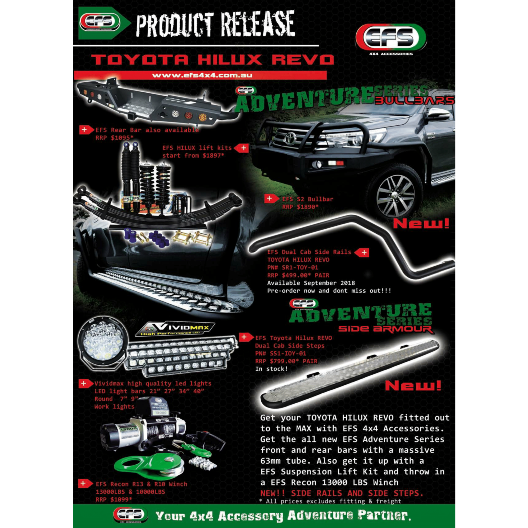 EFS S1 Rear Bar Suitable For Toyota Hilux 2015-2020