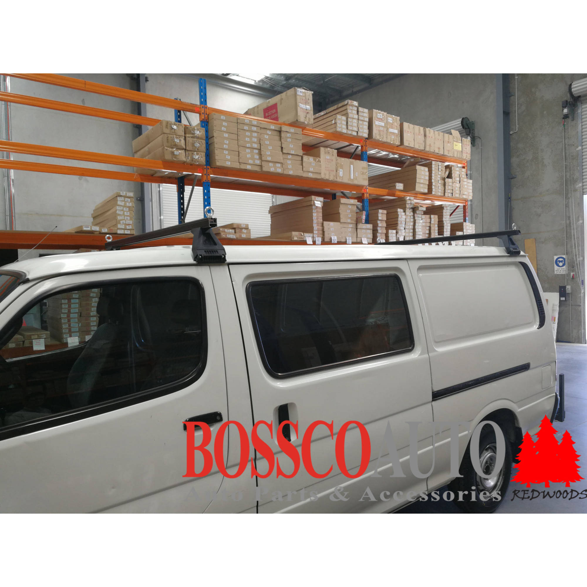 Heavy Duty Black ROOF RACKS suitable for Ford Transit VM 2000 - 2013 (set of 2)