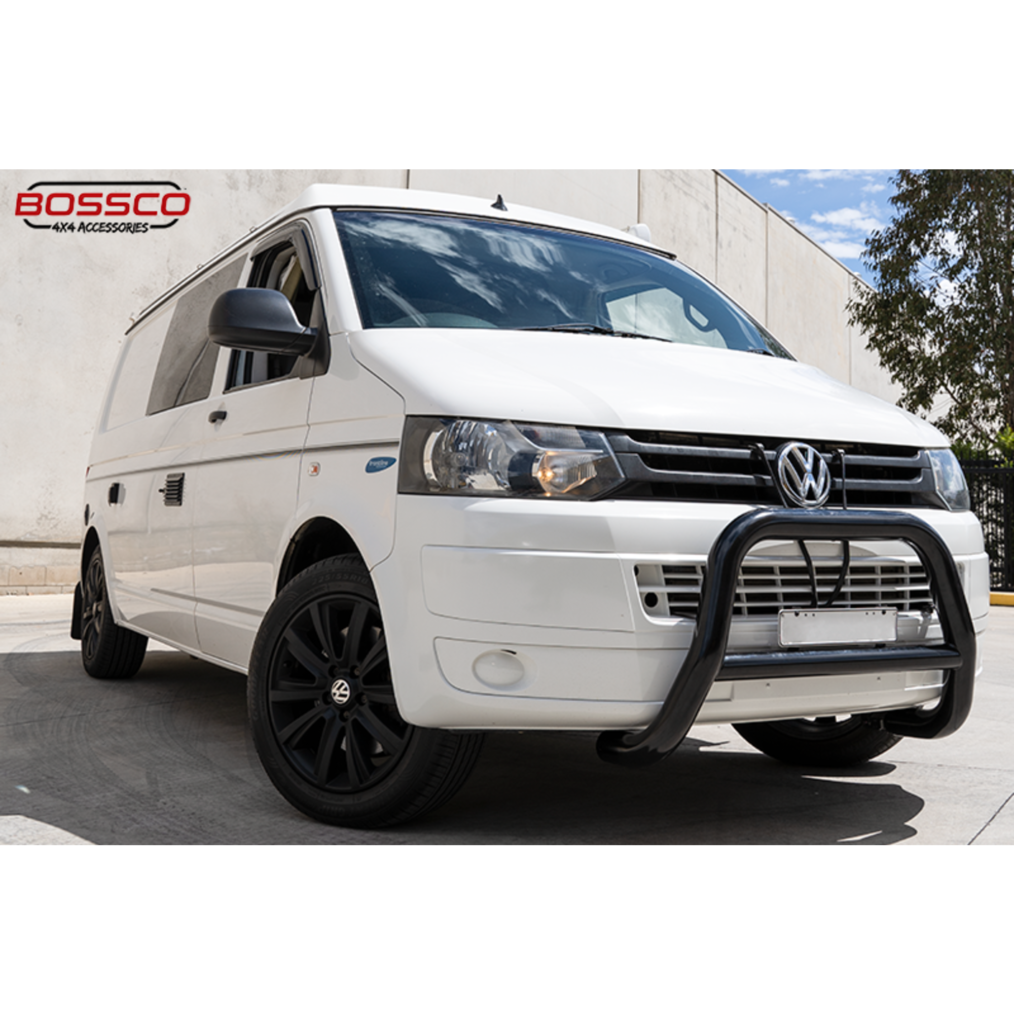 Black Nudge Bar Suitable For Volkswagen Transporter T5 2009-2015