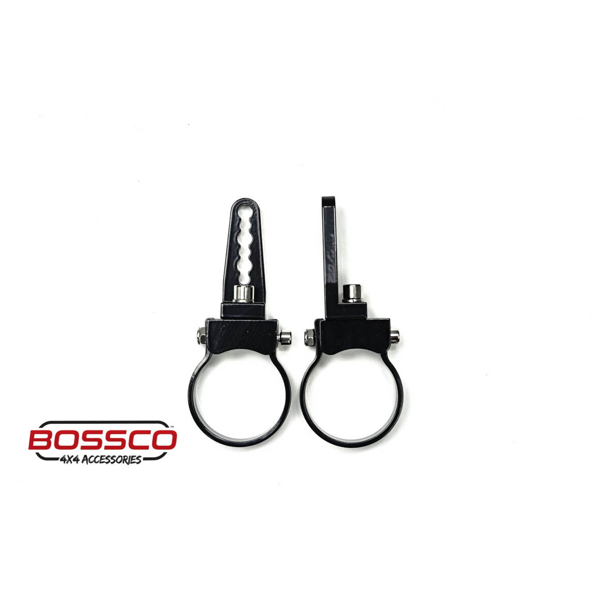 2.5" (60-63.5mm) Upright LED Light Clamp Bracket - BLACK