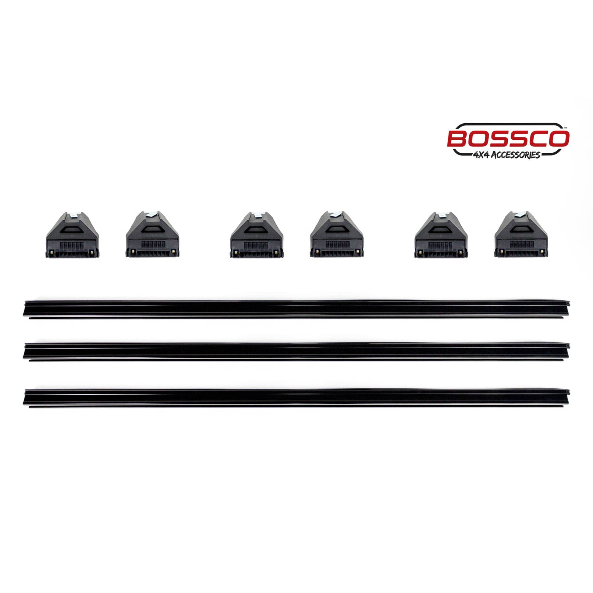Black Low Mount Roof Racks Suitable For Nissan Patrol GU/Y61 1998-2017 (3 Bars)