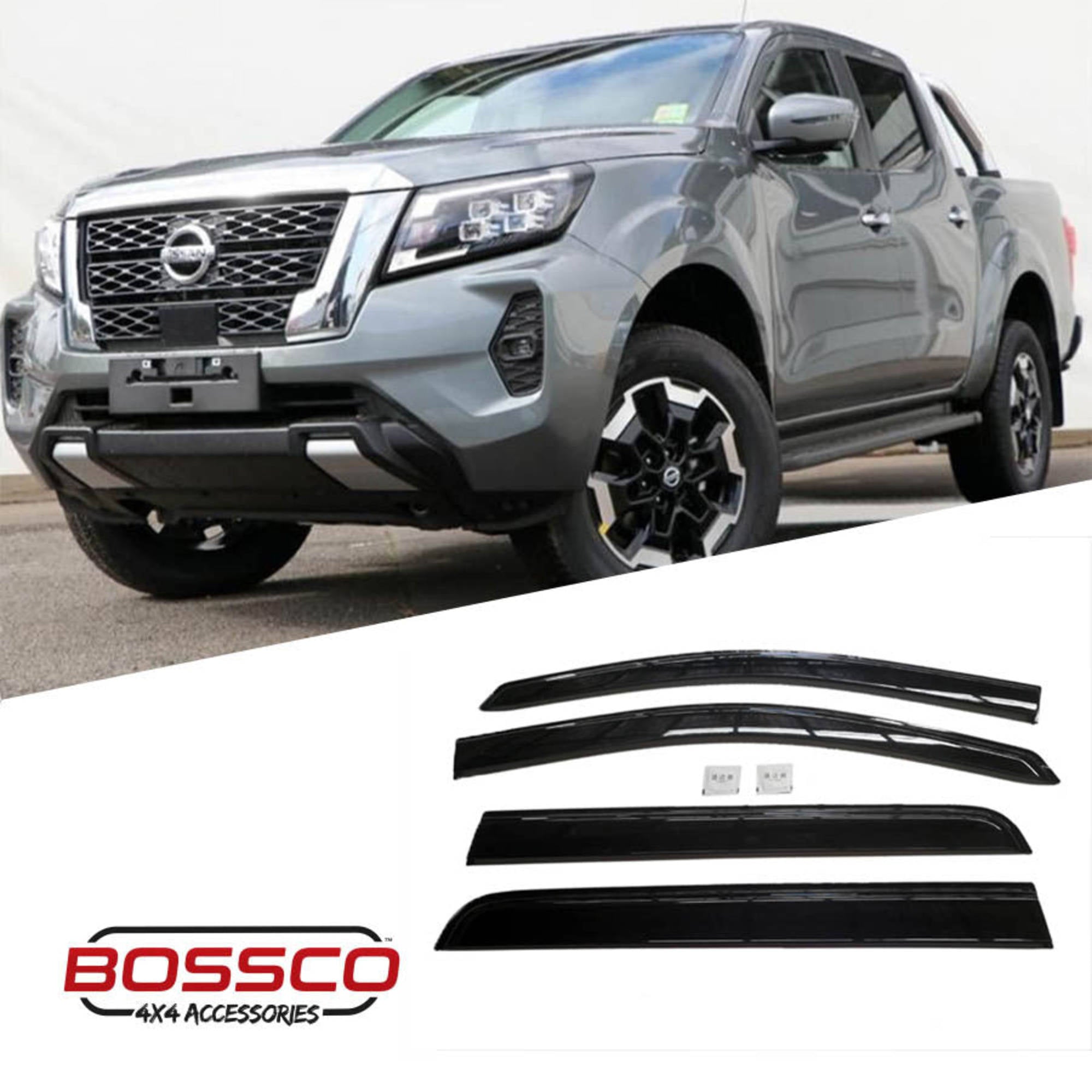 Weather shields suitable for Nissan Navara NP300/D23 2021-2024 Facelift Model