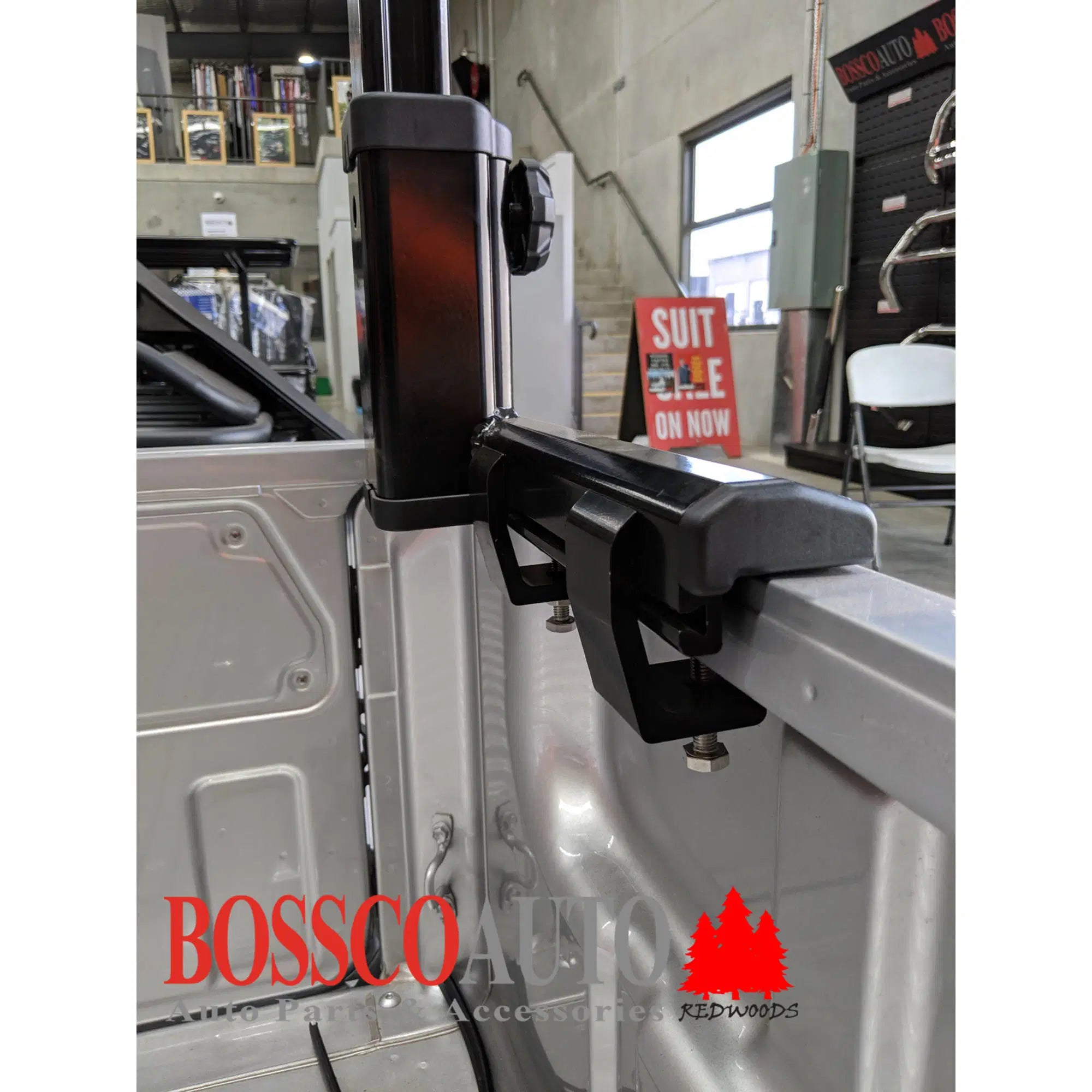 Aluminium Black Ladder Rack for Ute Tub | Multi-Height Adjustable Pair