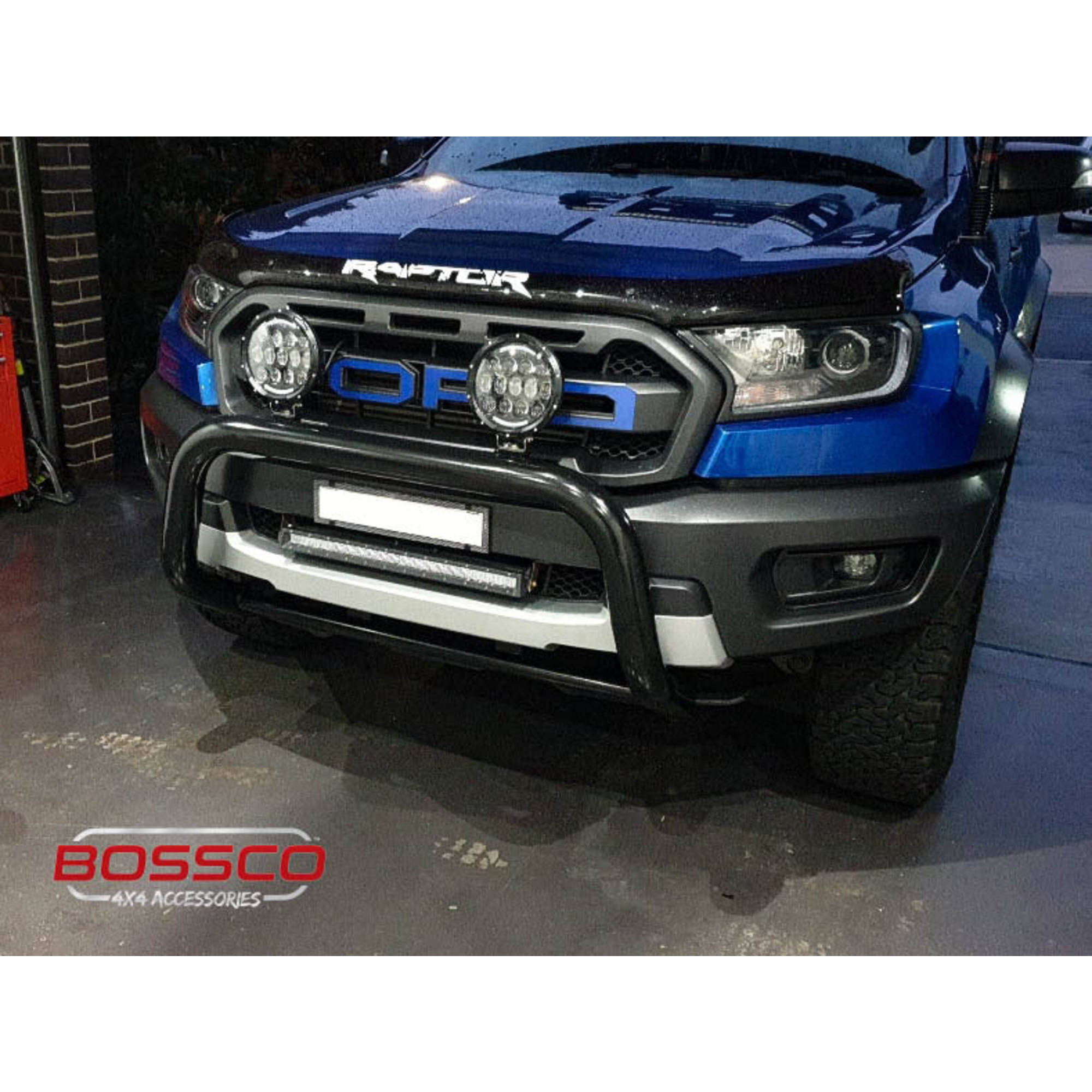 Black Nudge Bar Suitable For Ford Raptor 2018-2022 - Requires bash plate modification