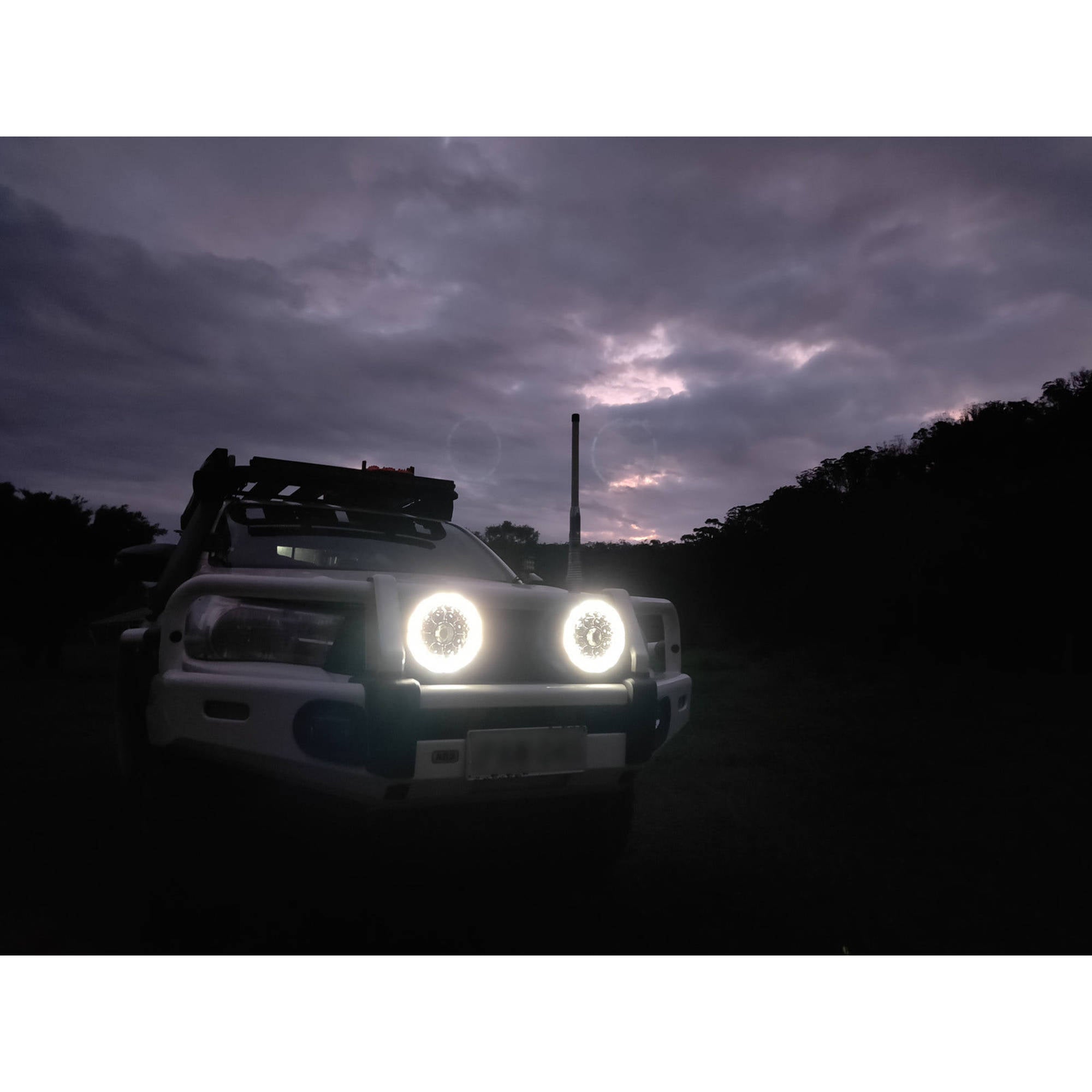 9" Laser LED Driving Lights with DRL | 1 Lux @ 2018m | 16600 Lumens | IP68 Rated - Pair w/ Electrical Harness