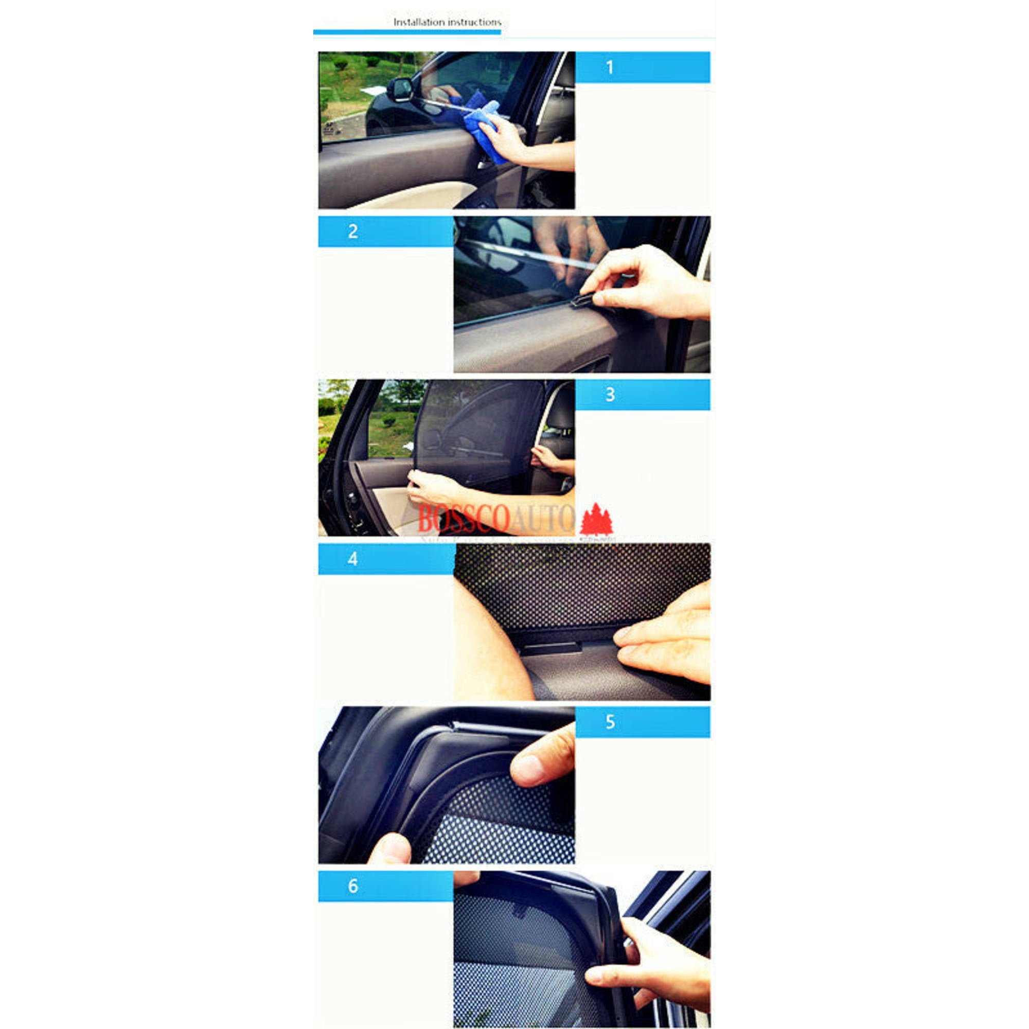 Magnetic Sun Shades suitable for Isuzu MU-X 2012-2019