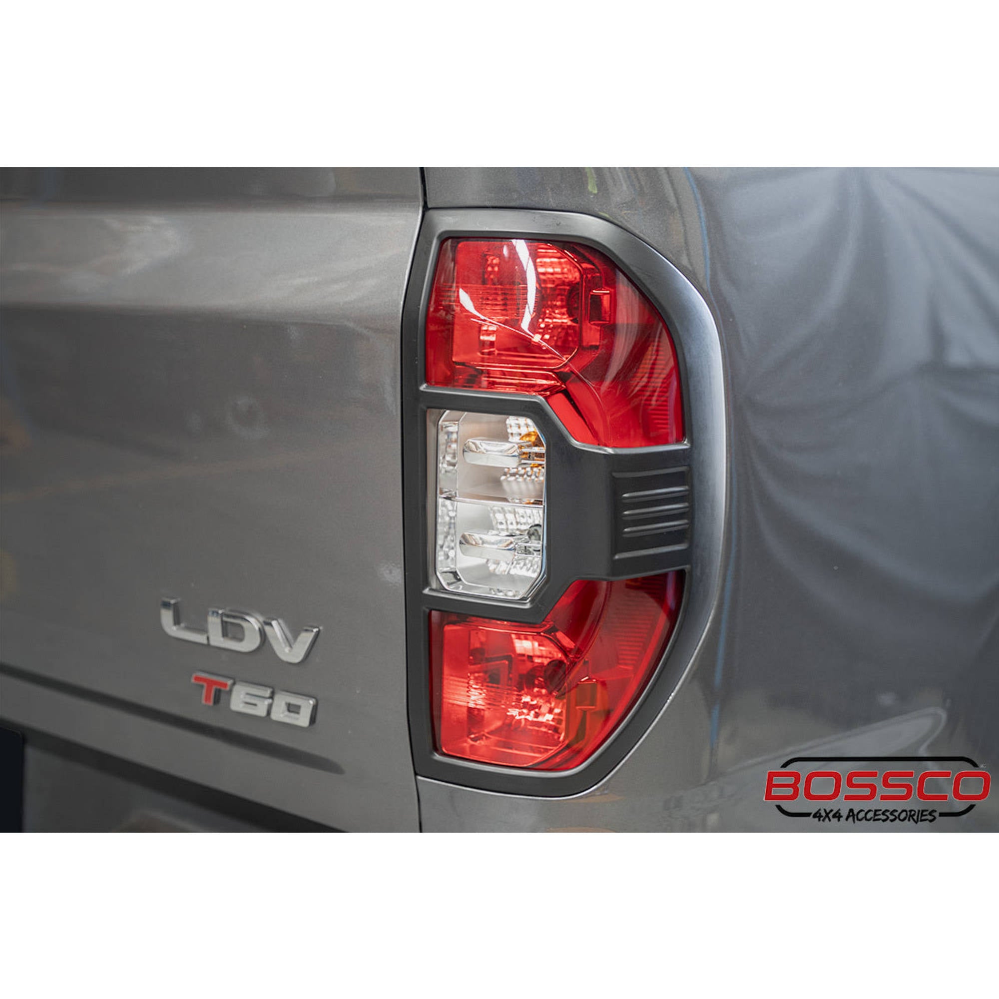 Matte Black Rear Tail Light Trim Covers Suitable For LDV T60 2019-2021