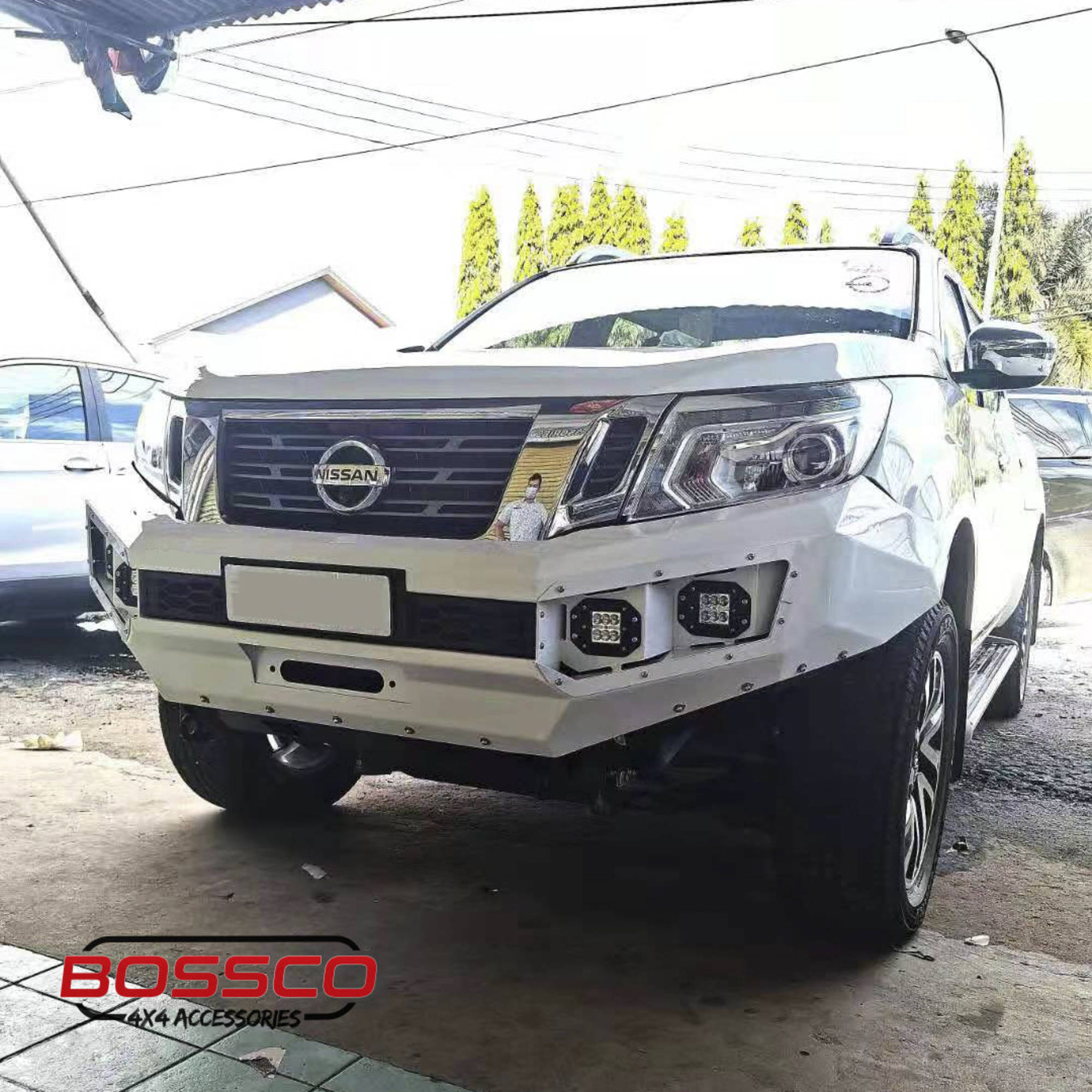 Monster No Loop Bull Bar Full Bumper Replacement Bullbar Suitable For Nissan Navara NP300 D23 2015-2020