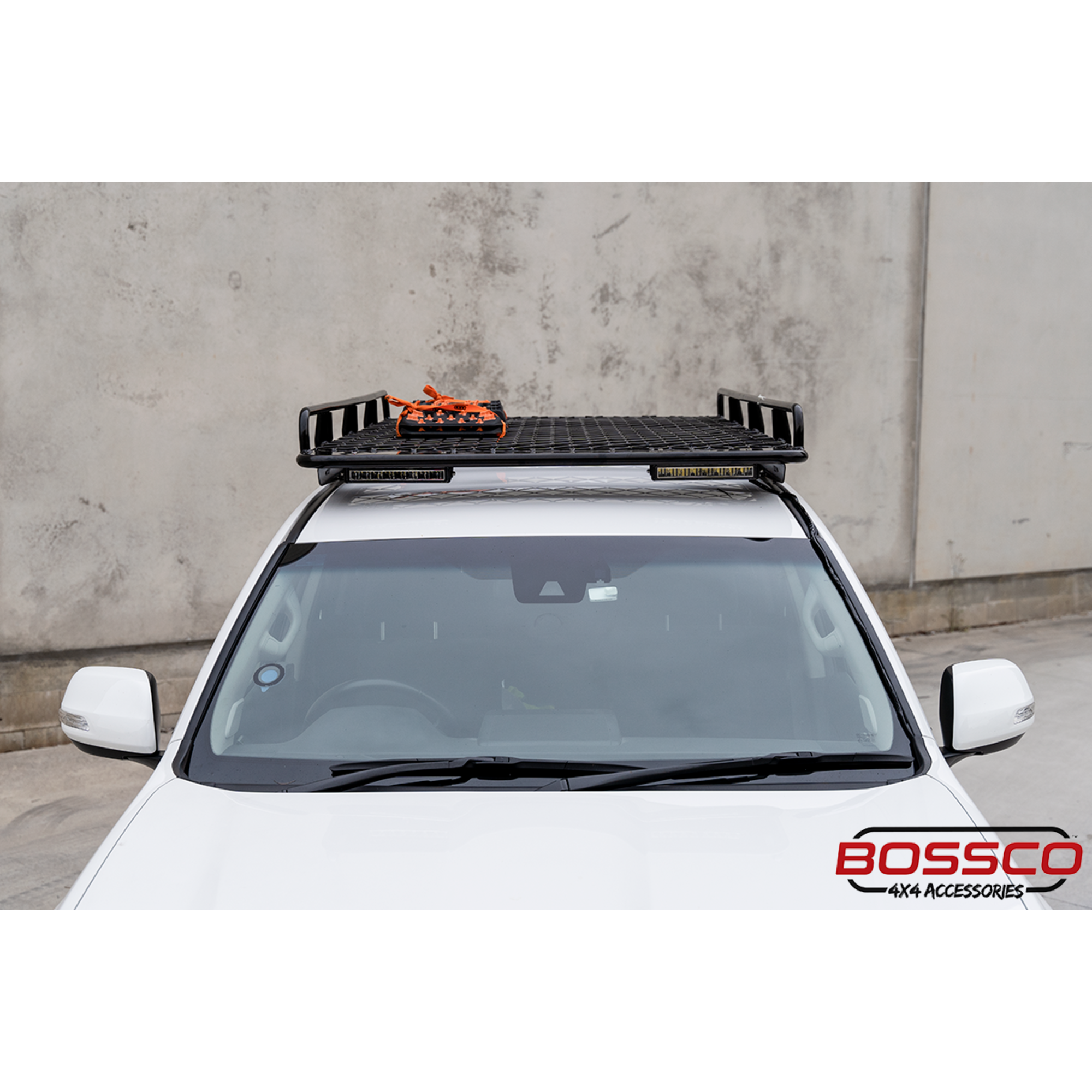 Black Aluminum Tradesman Roof Basket Tray Rack - Side Fenders