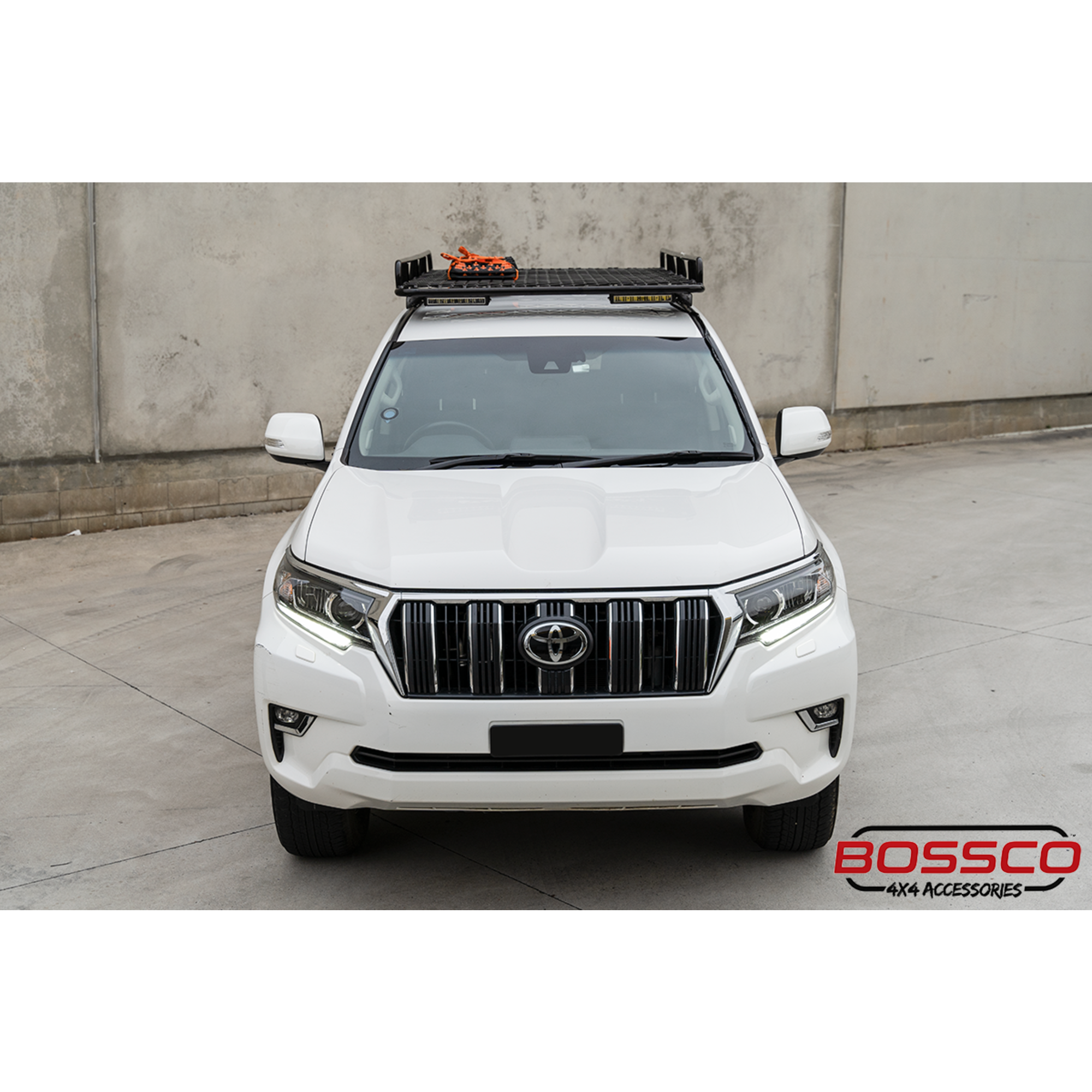 Black Aluminum Tradesman Roof Basket Tray Rack - Side Fenders