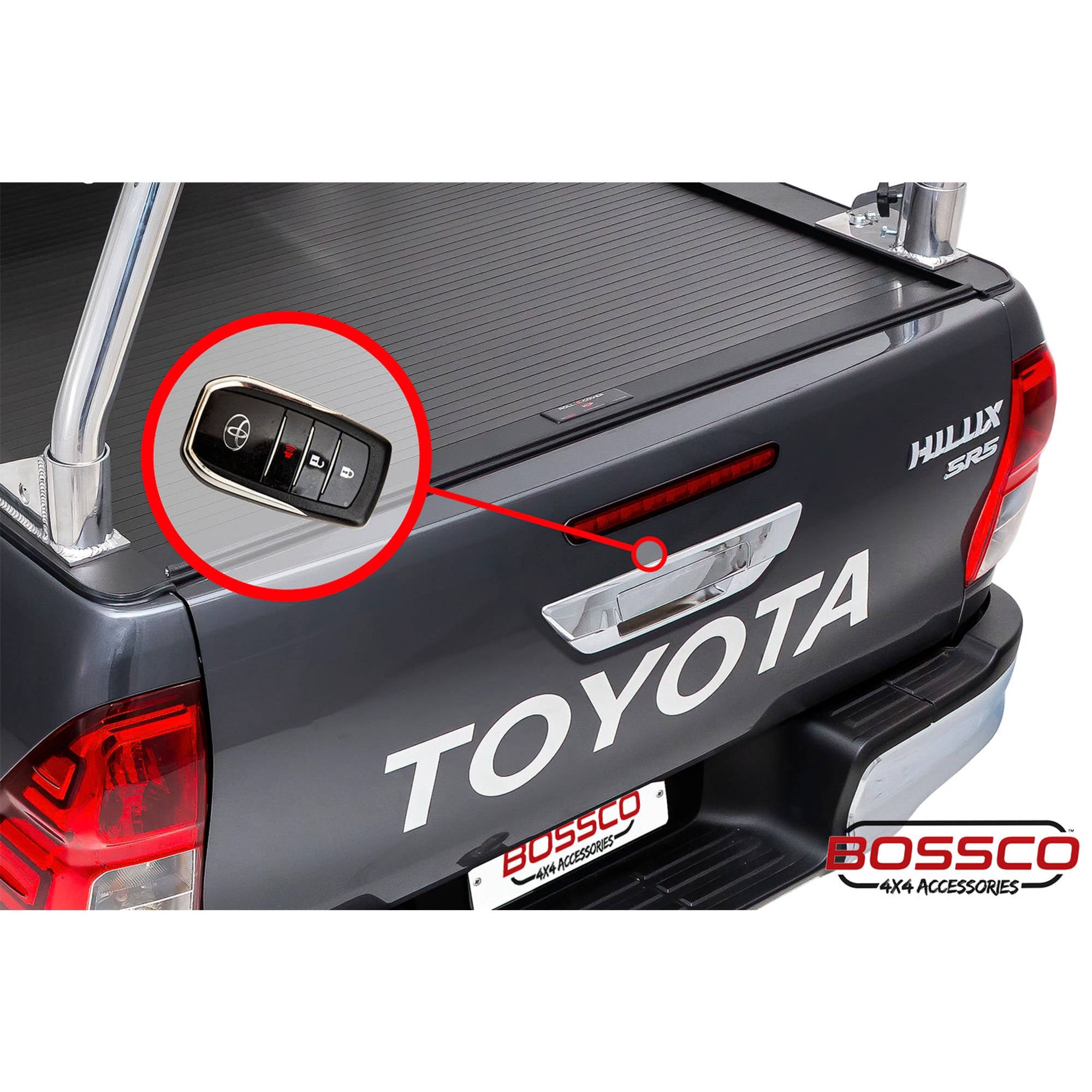 Tailgate Tail gate Central Locking Kit For Toyota Hilux Revo 2016-2024 (With No Tailgate Key Hole)