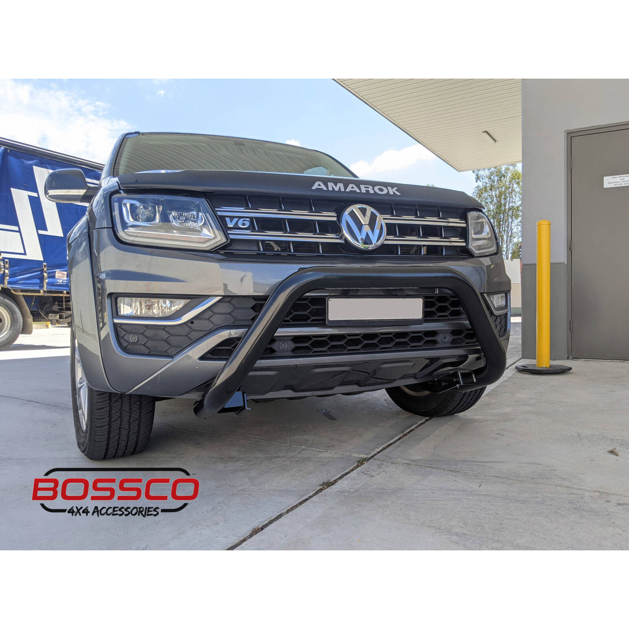 Black Bulldog Nudge Bar Suitable For Volkswagen Amarok 2010-2022 (Suits Front parking Sensors)