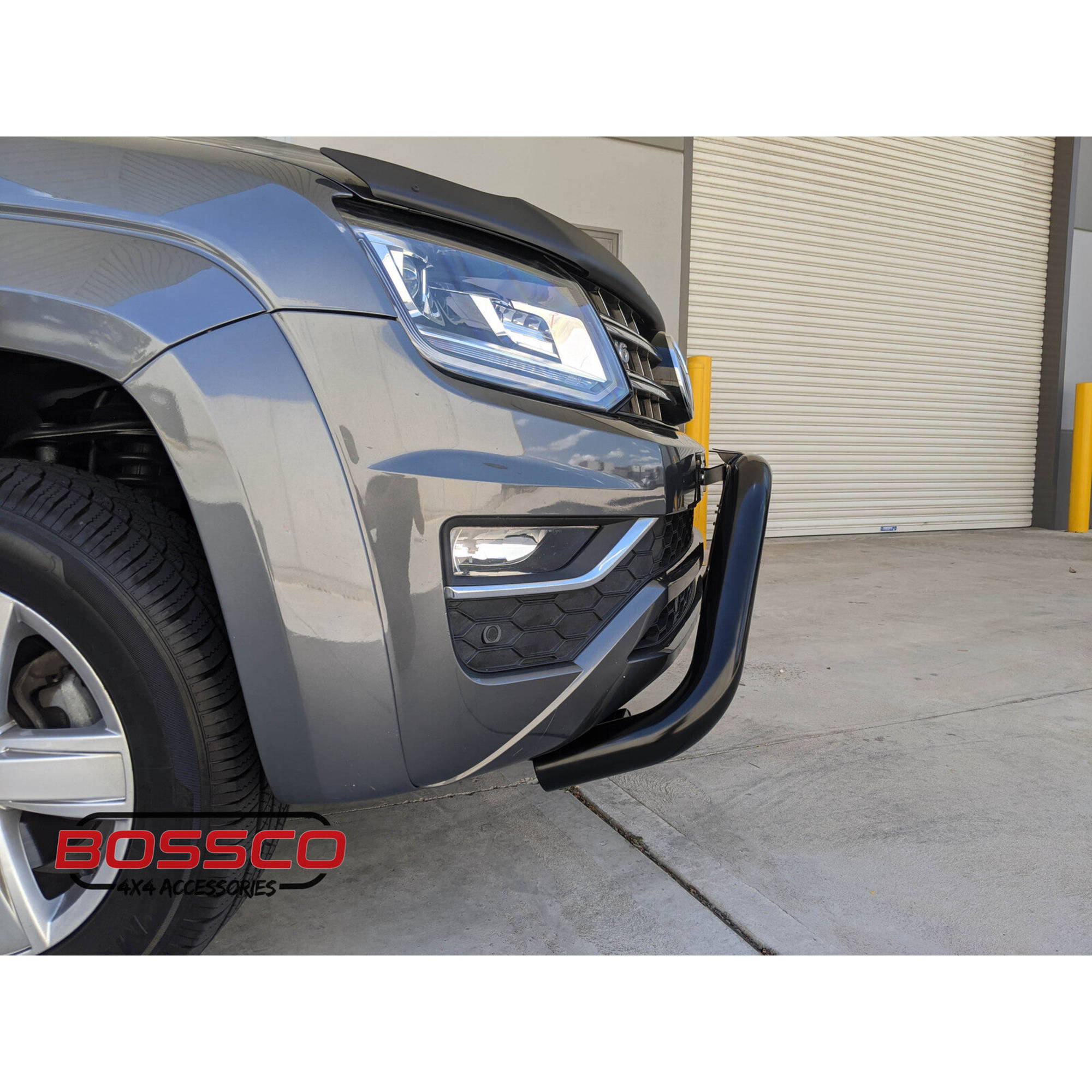 Silver Stainless Steel Bulldog Nudge Bar Suitable For Volkswagen Amarok 2010-2022 (Suits Front parking Sensors)