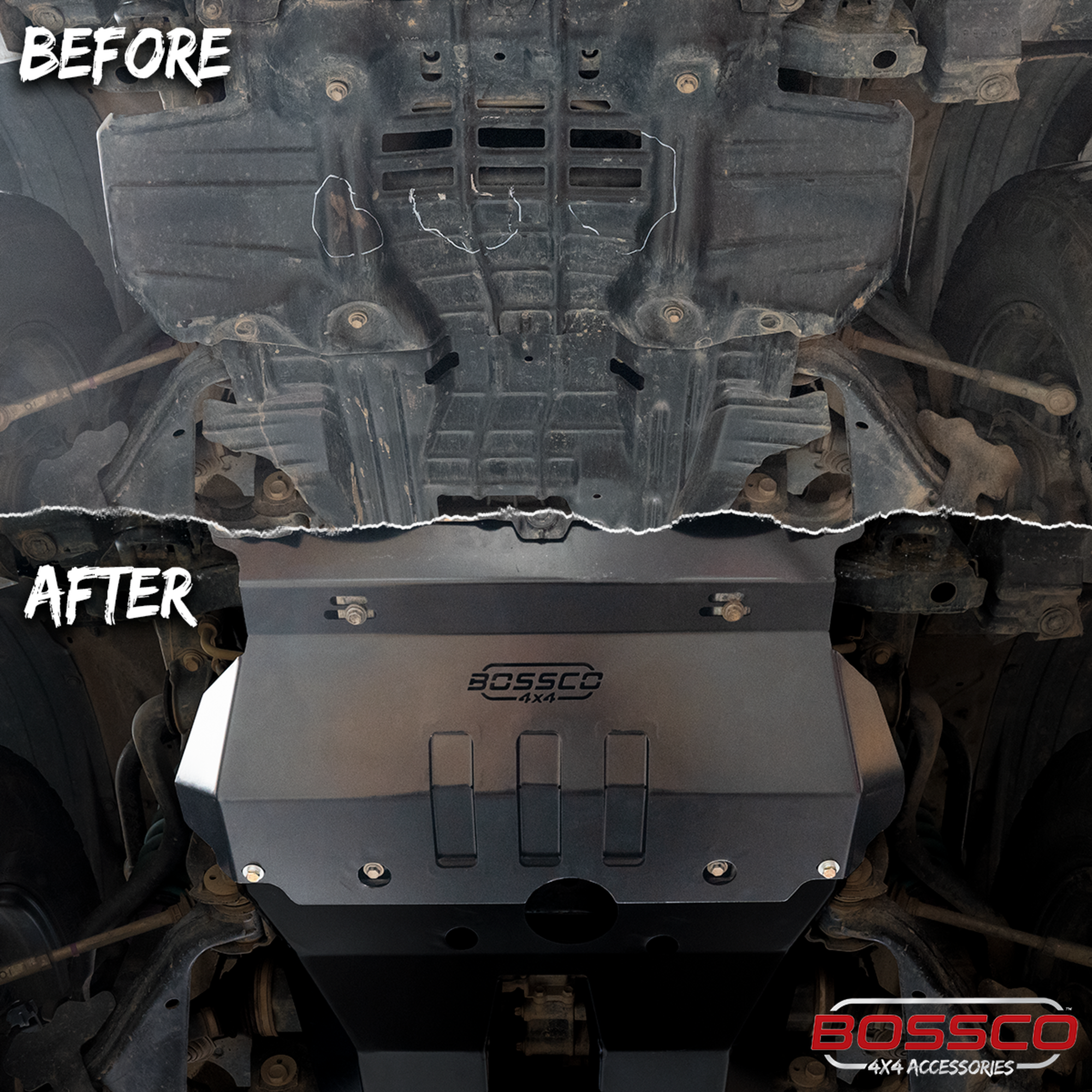 Underbody Engine Sump Protection Bash Guard Plates Suitable For Toyota Hilux 2015-2024