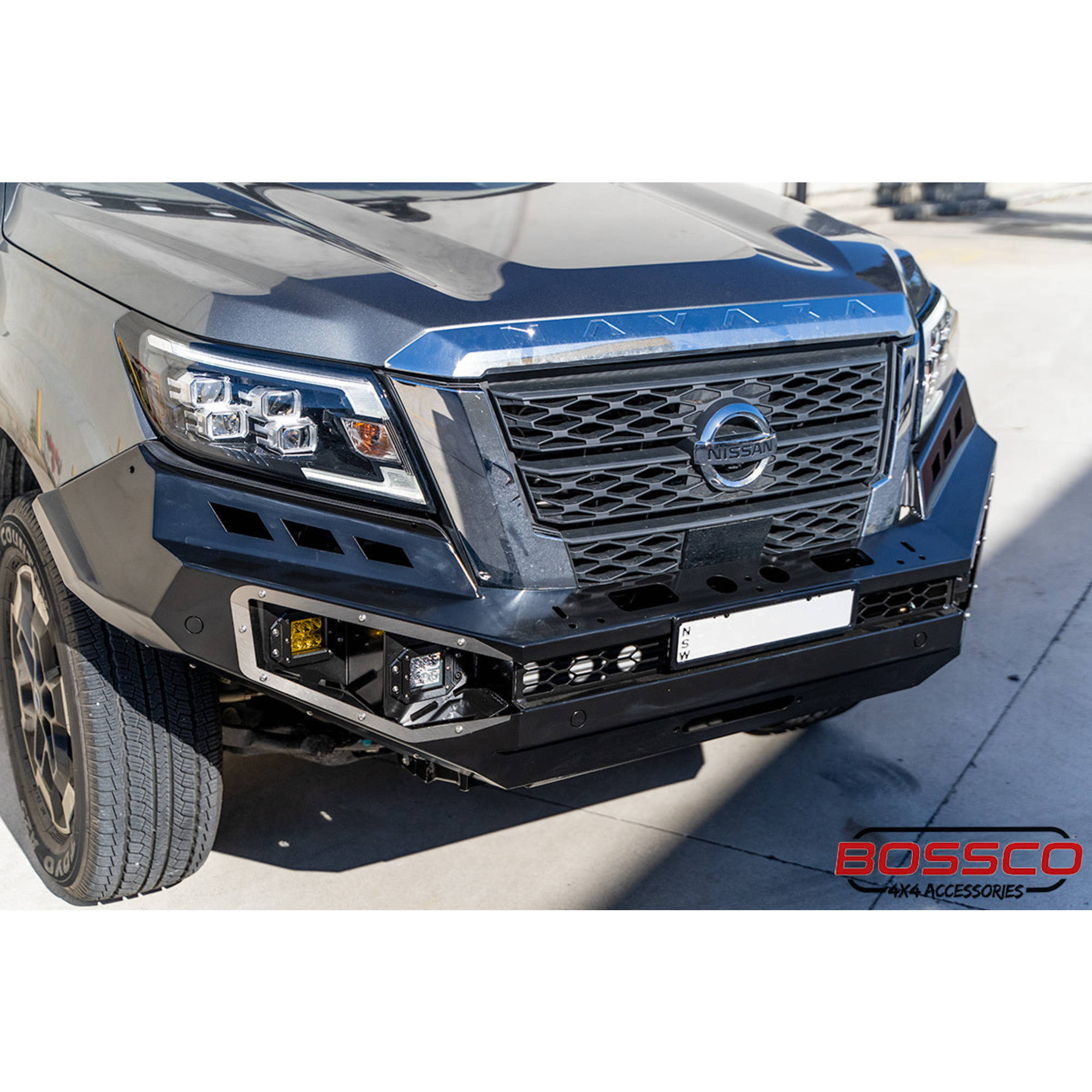 Monster No Loop Full Bumper Replacement Bull Bar Bullbar Suitable For Nissan Navara NP300 D23 2021-2024