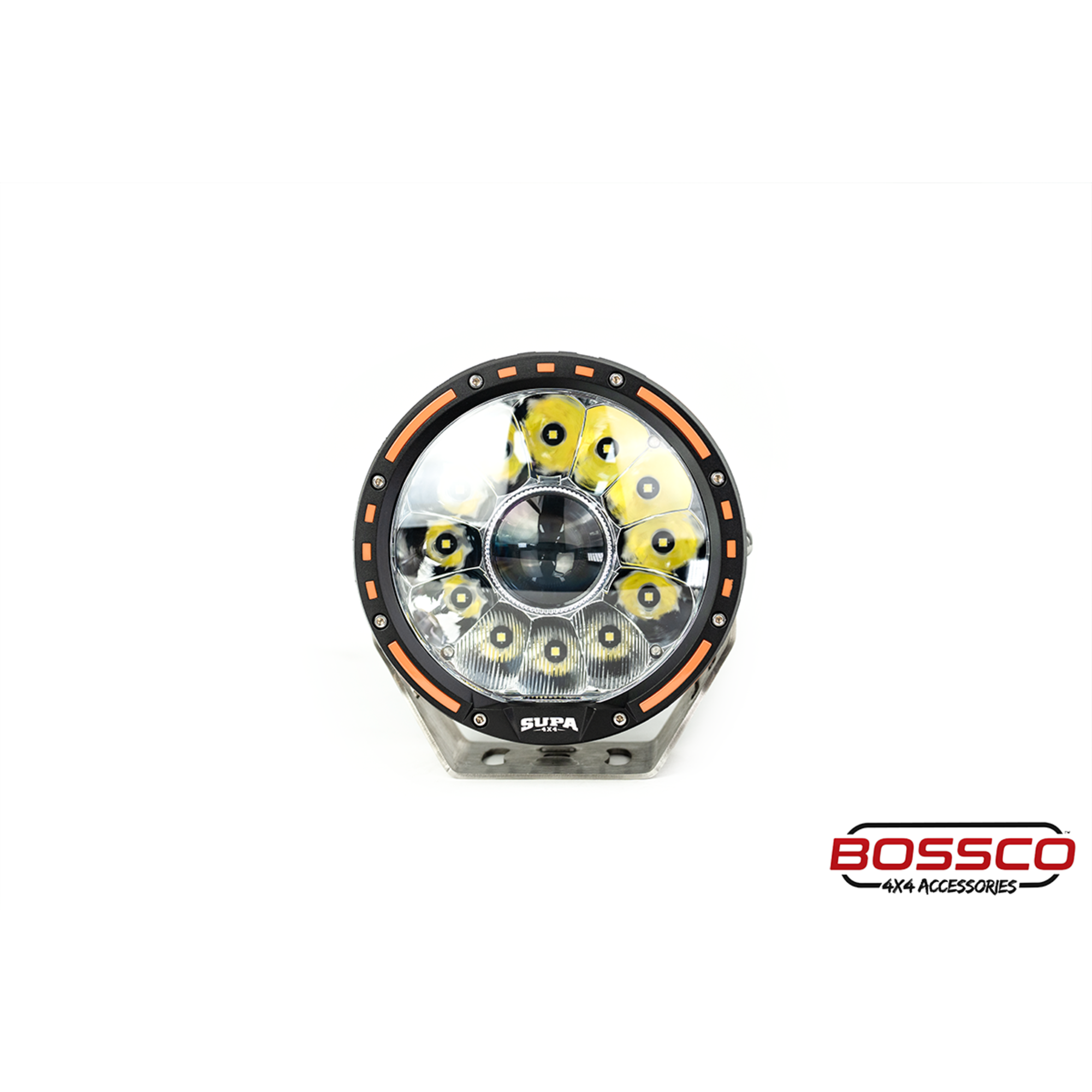 7" LED Driving Lights with LED LASER | 1 Lux @ 1076m | 13520 Lumens | IP68 Rated - PAIR W/ Wiring Harness