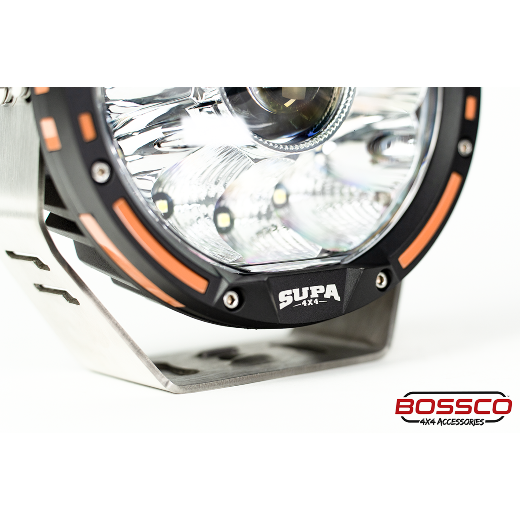 7" LED Driving Lights with LED LASER | 1 Lux @ 1076m | 13520 Lumens | IP68 Rated - PAIR W/ Wiring Harness