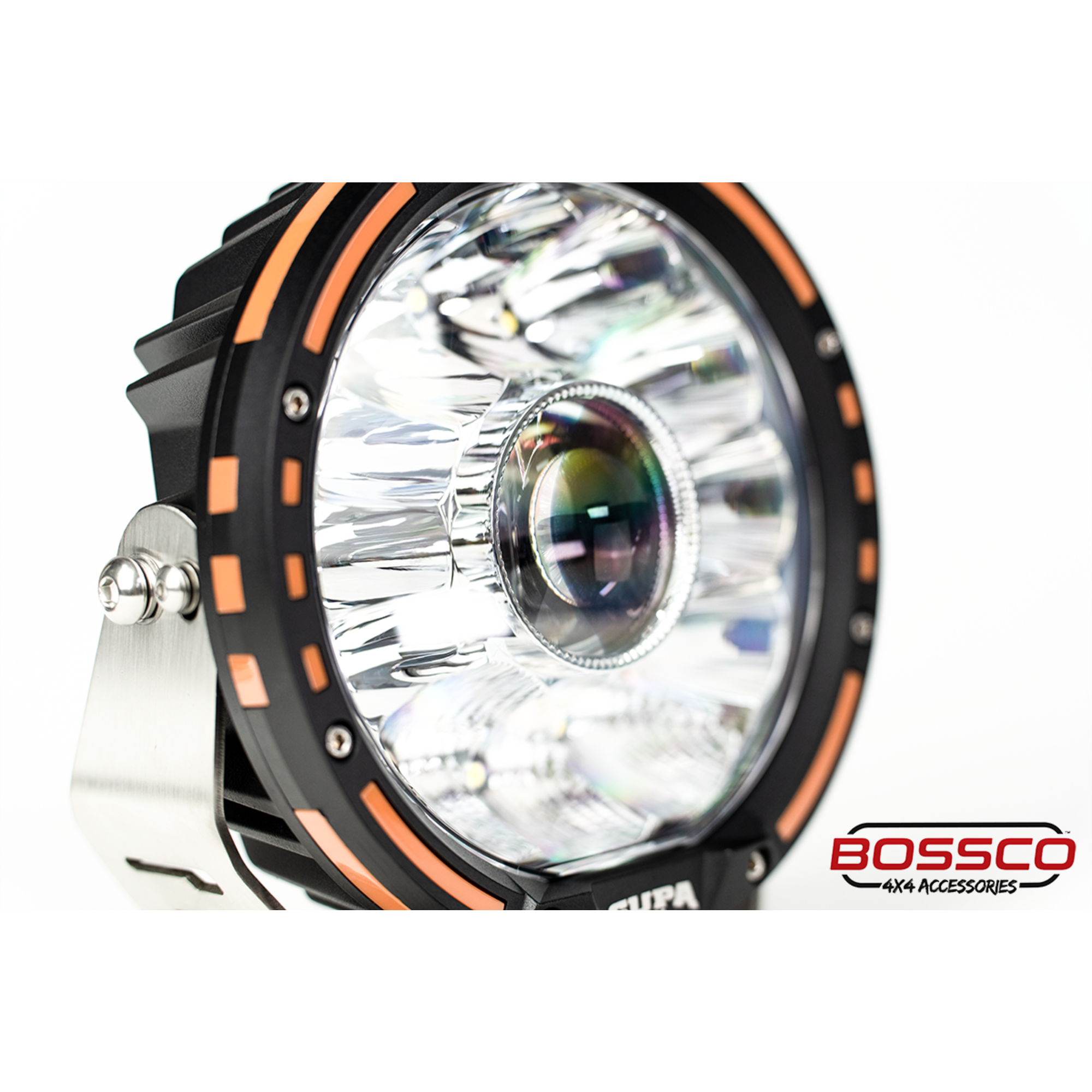 7" LED Driving Lights with LED LASER | 1 Lux @ 1076m | 13520 Lumens | IP68 Rated - PAIR W/ Wiring Harness