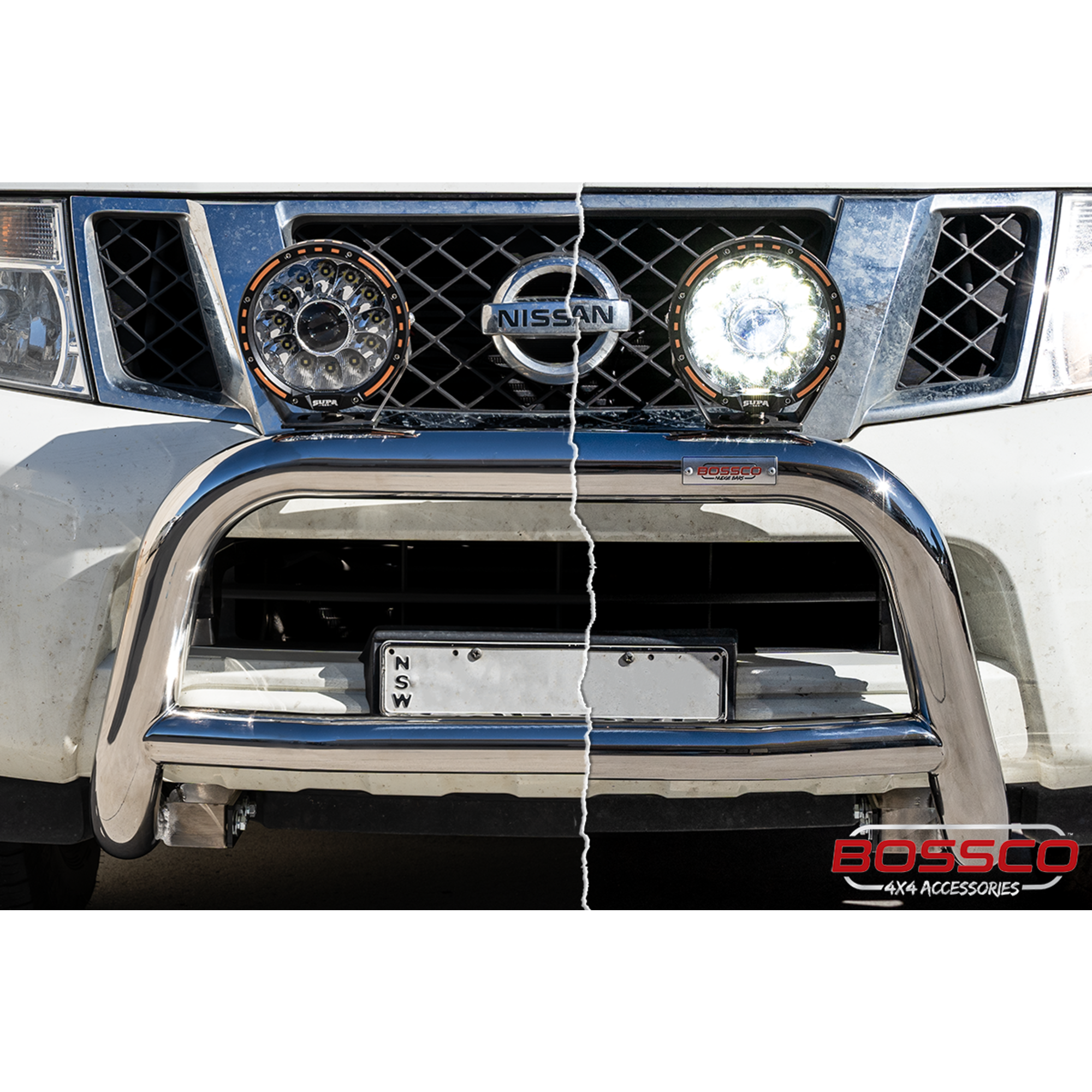 7" LED Driving Lights with LED LASER | 1 Lux @ 1076m | 13520 Lumens | IP68 Rated - PAIR W/ Wiring Harness