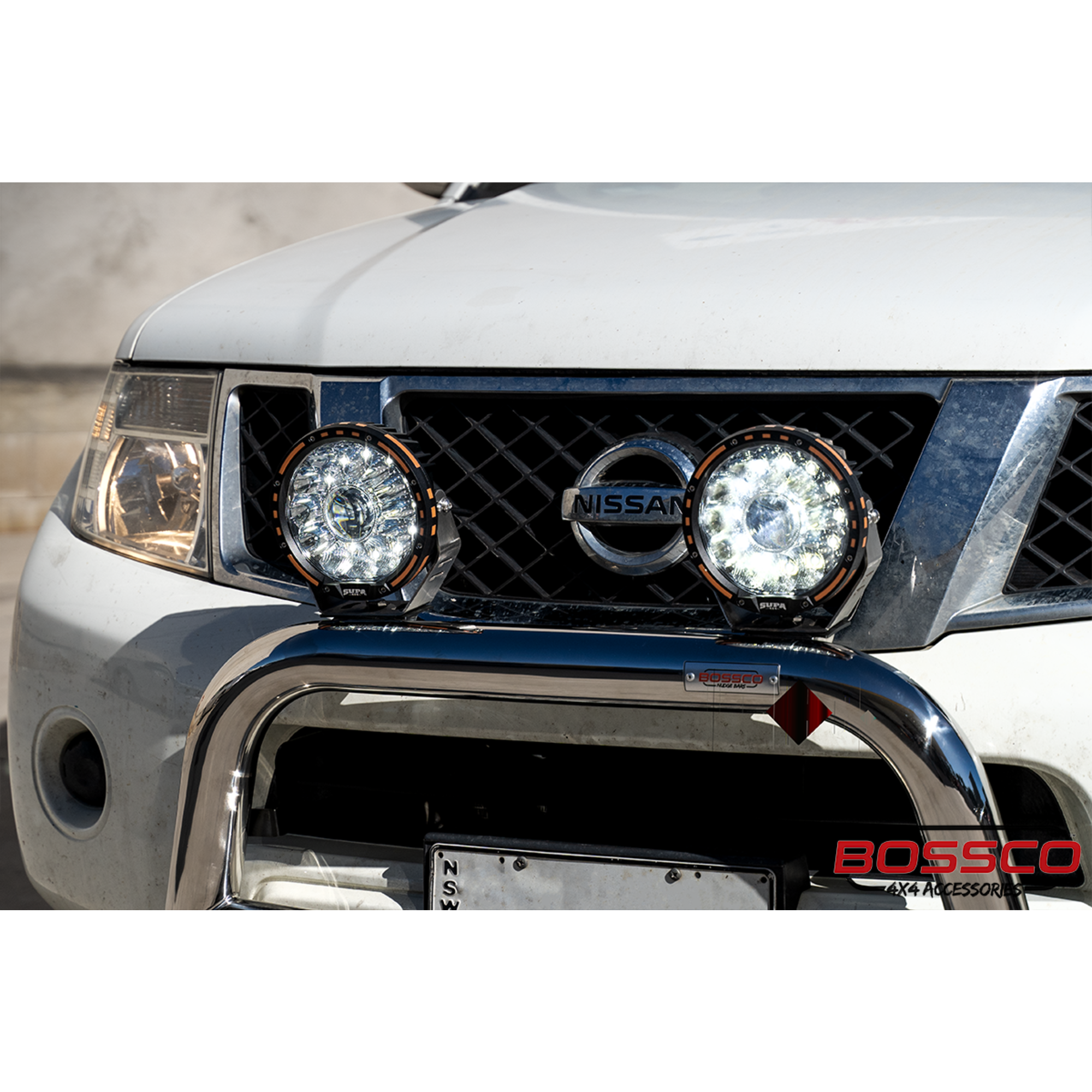 7" LED Driving Lights with LED LASER | 1 Lux @ 1076m | 13520 Lumens | IP68 Rated - PAIR W/ Wiring Harness