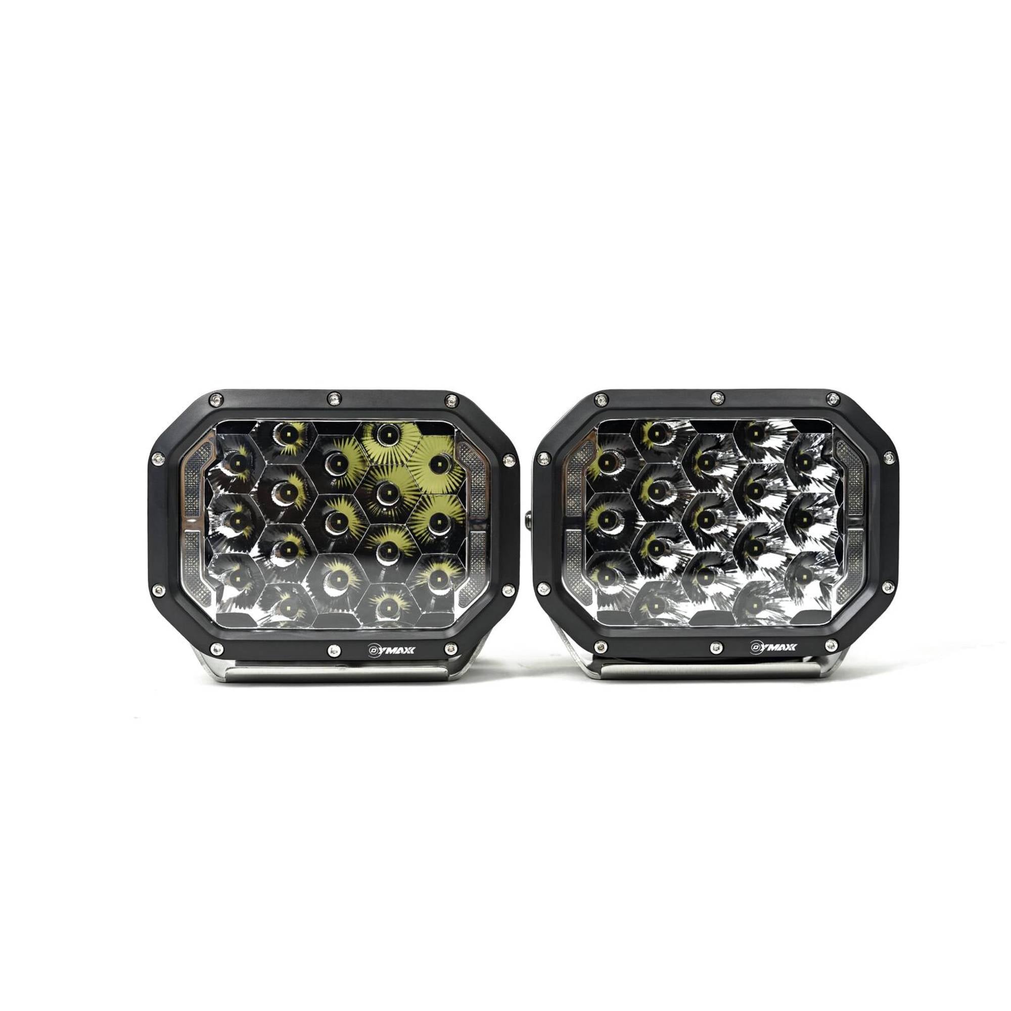 7" RECTANGLE LED Driving Lights with DRL | 1 Lux @ 688m | 9500 Lumens | IP67 Rated - Pair W/ Harness