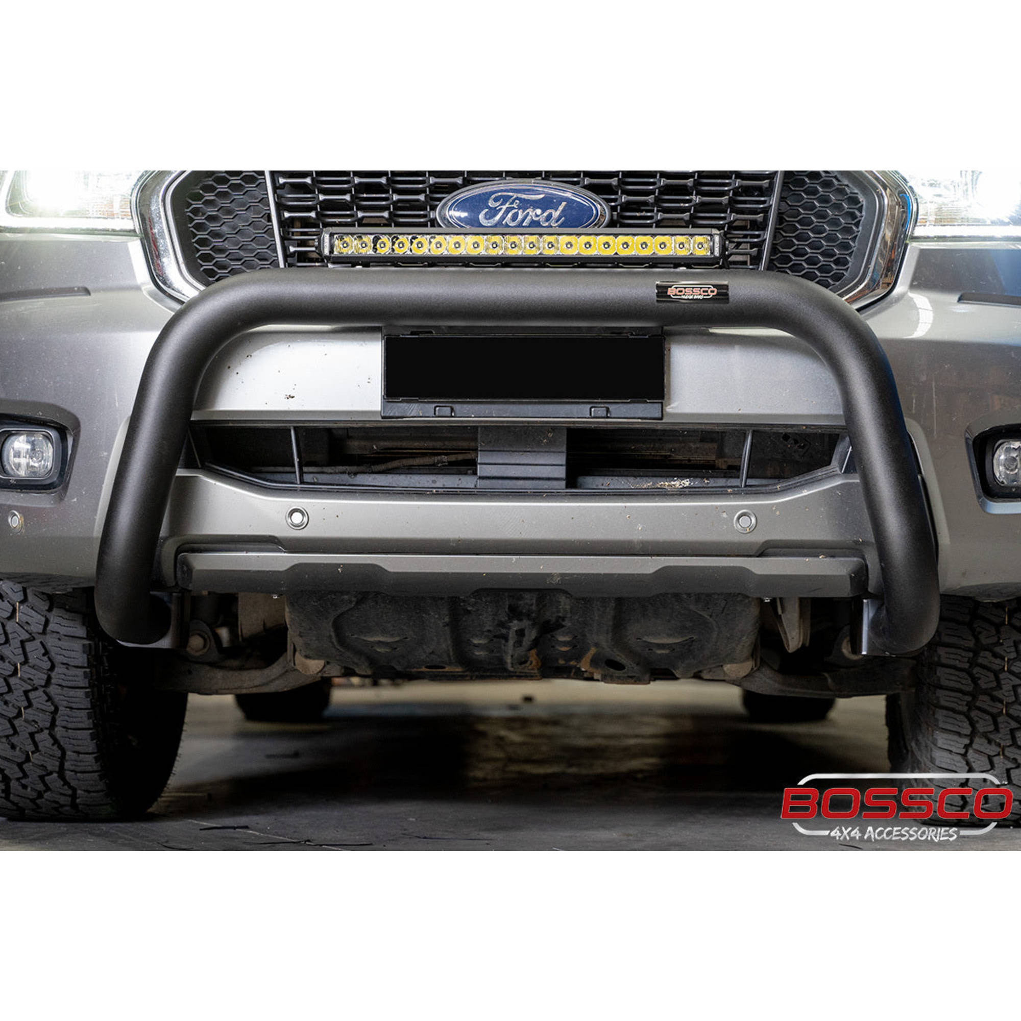 Black Nudge Bar Suitable For Ford Ranger PX MKII 2015-2018 with Tech Pack & Front Sensors
