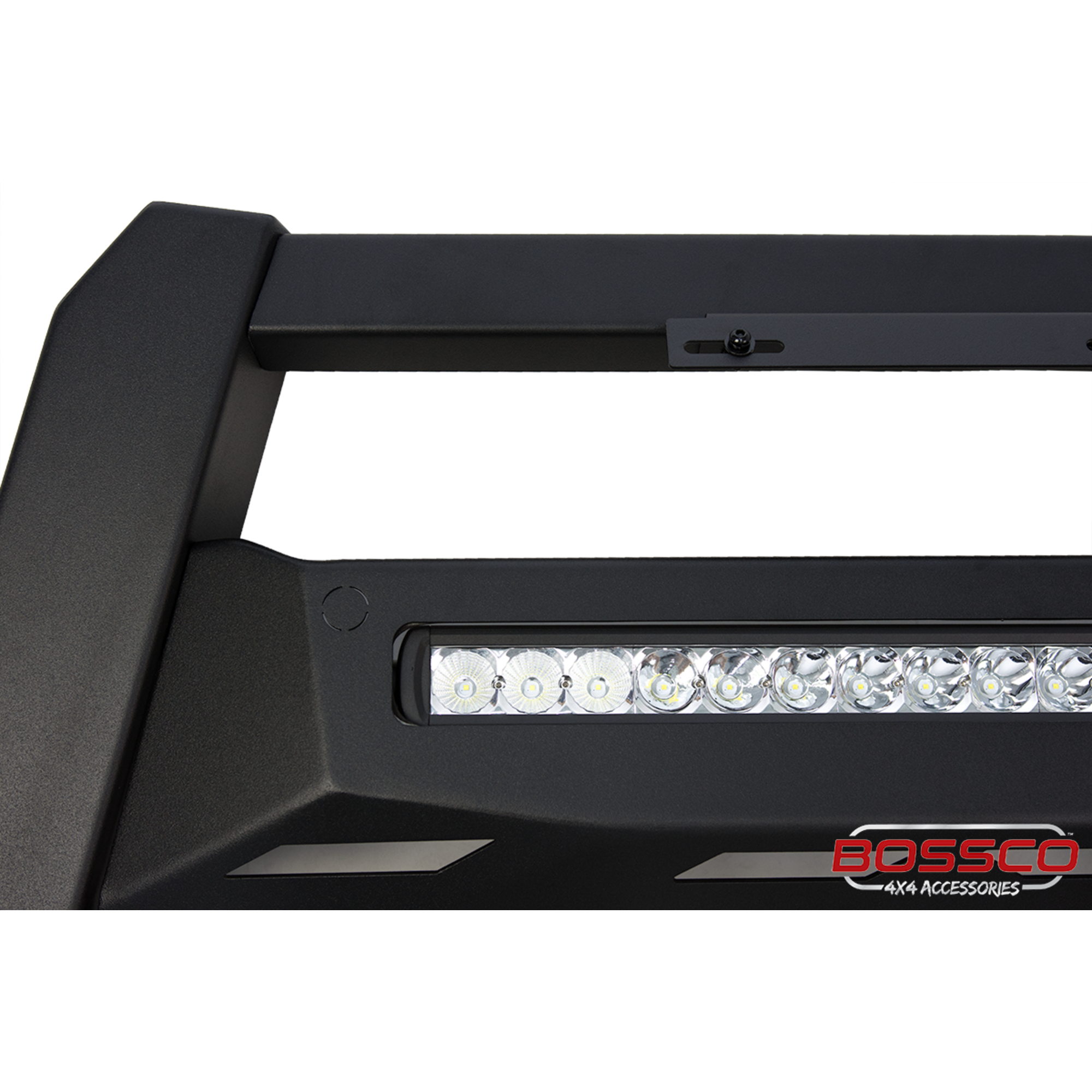 Triple Black Nudge Bar with Integrated Light Bar and Skid Plate suitable for Ford Ranger RAPTOR 2017-2022