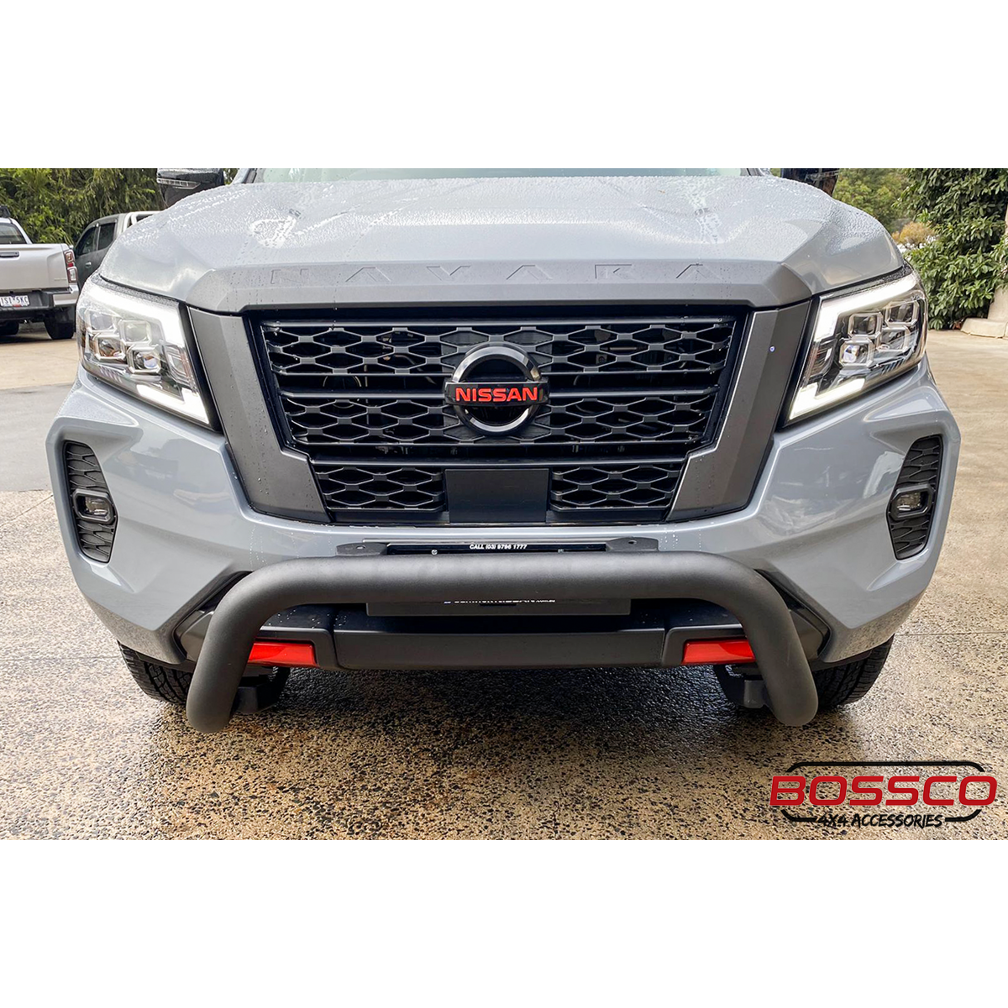 Sensor Compatible Black Nudge Bar Suitable For Nissan Navara 2021-2024