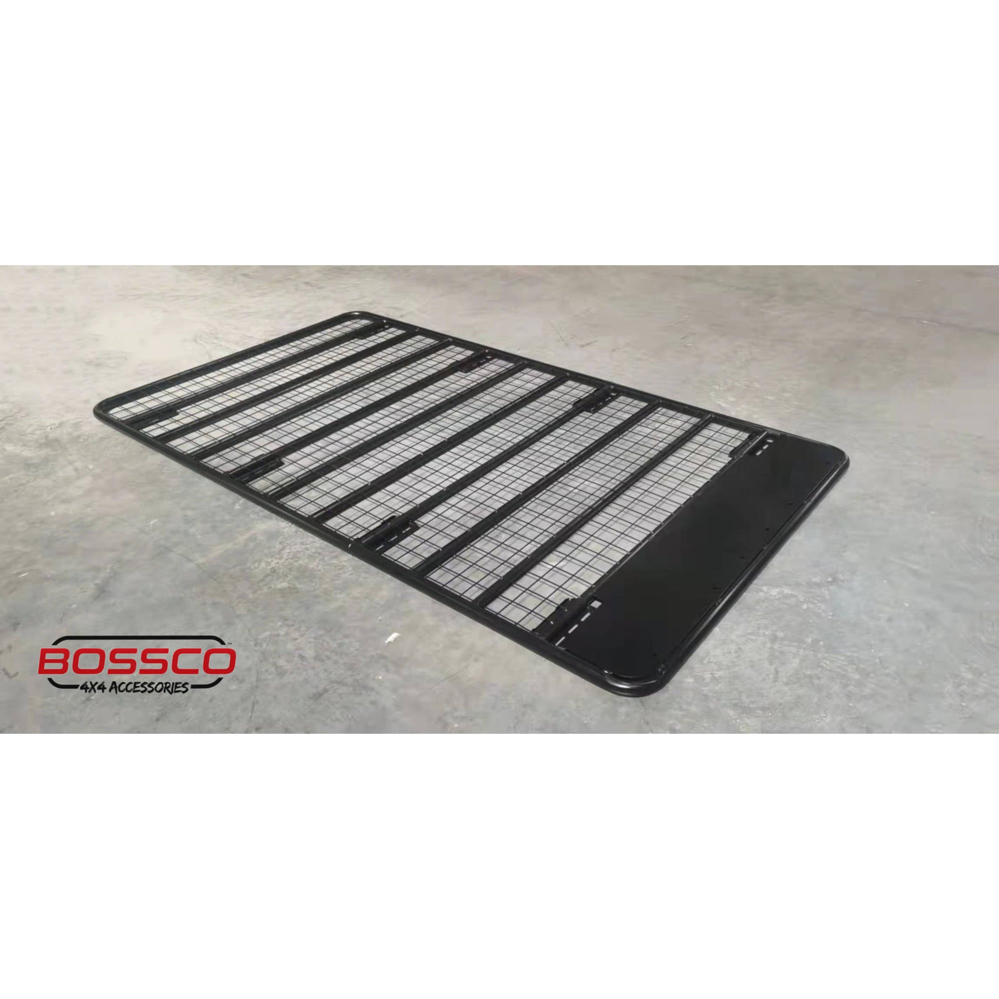 Black Aluminum Mesh Roof Platform Baskets/Trays Suitable For Gutter Mount Vehicles