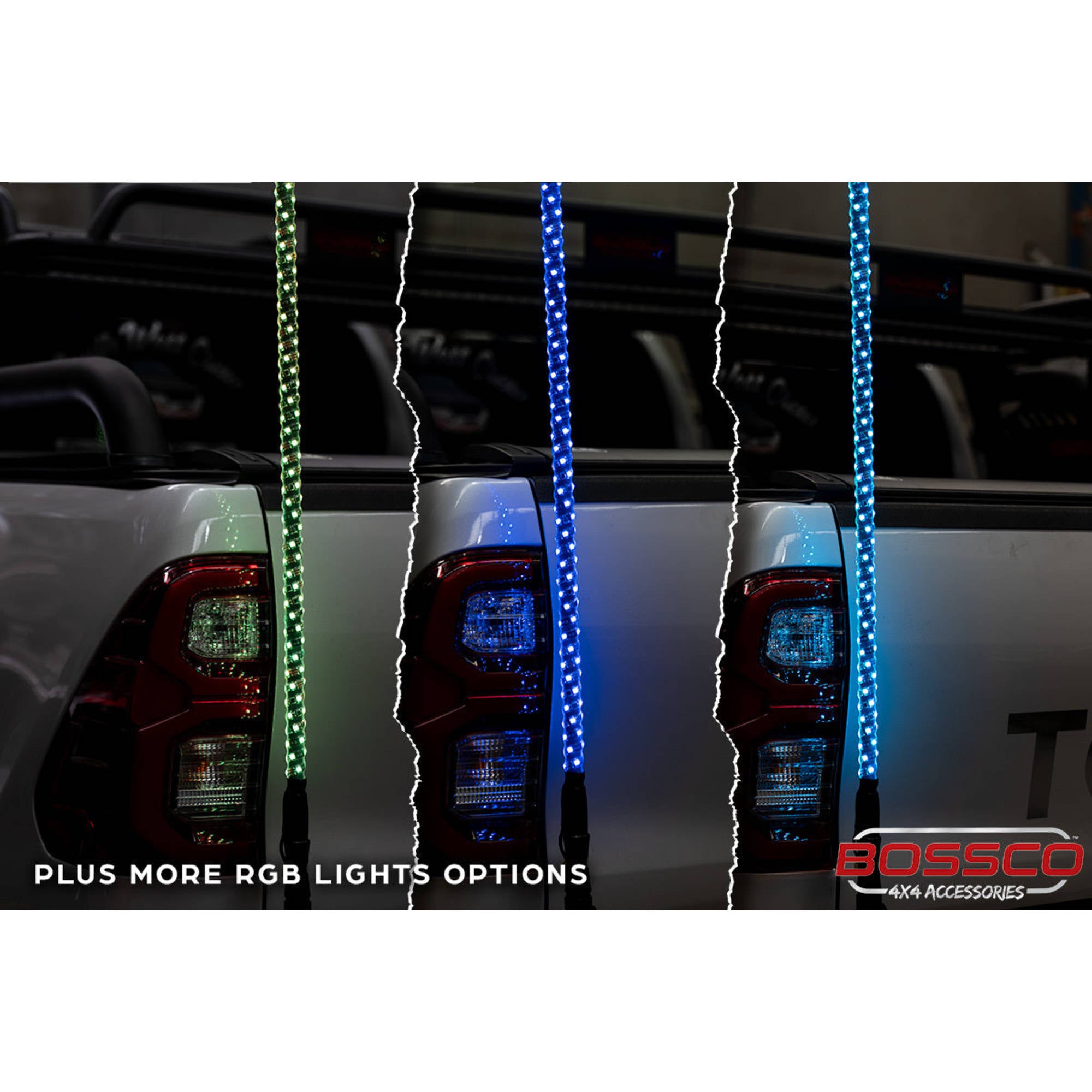 BOSSCO 120cm RGB LED UHF Whip