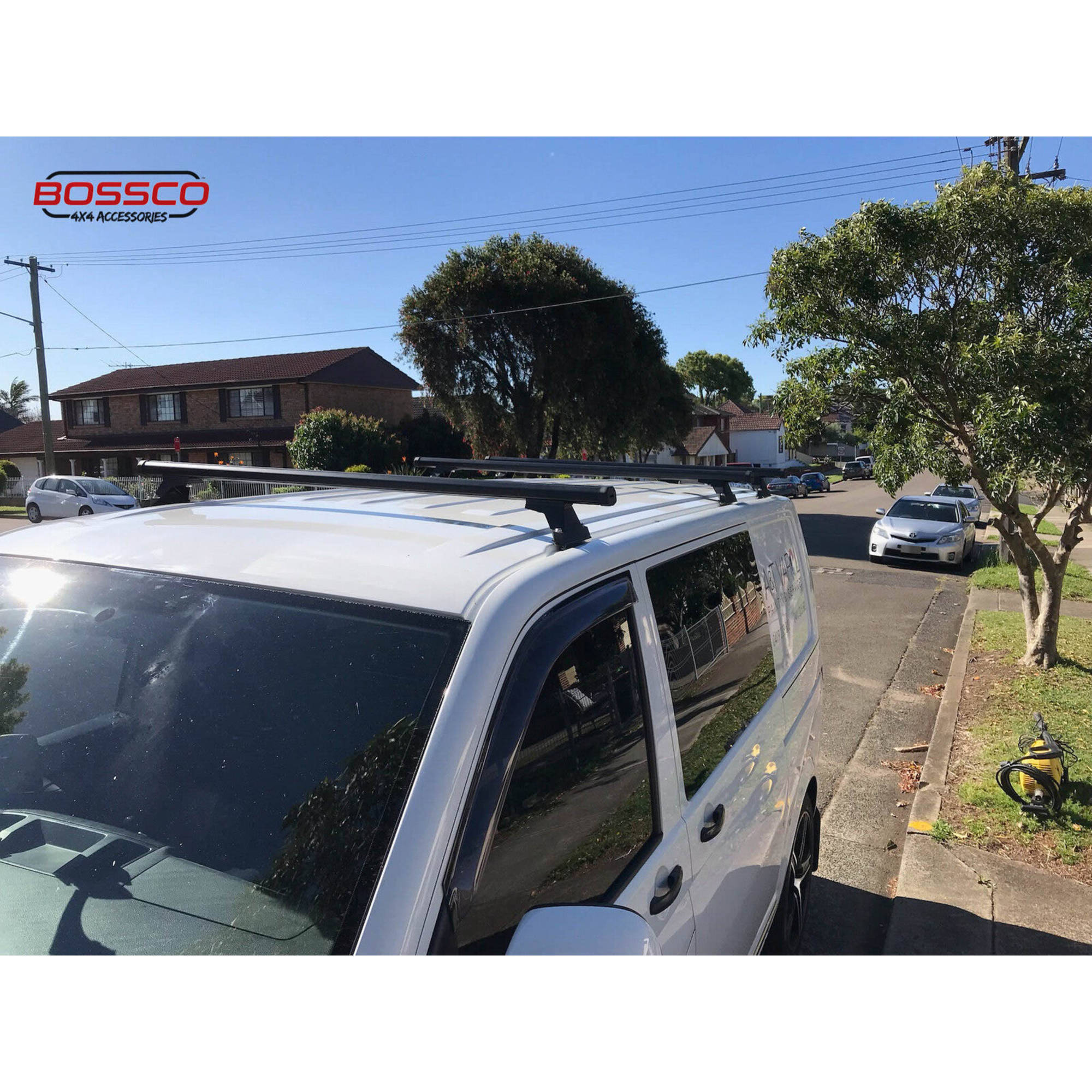 Silver Heavy Duty Roof Racks suitable for Volkswagen Transporter Multivan T5 T6 2004-20 (3 Bars)