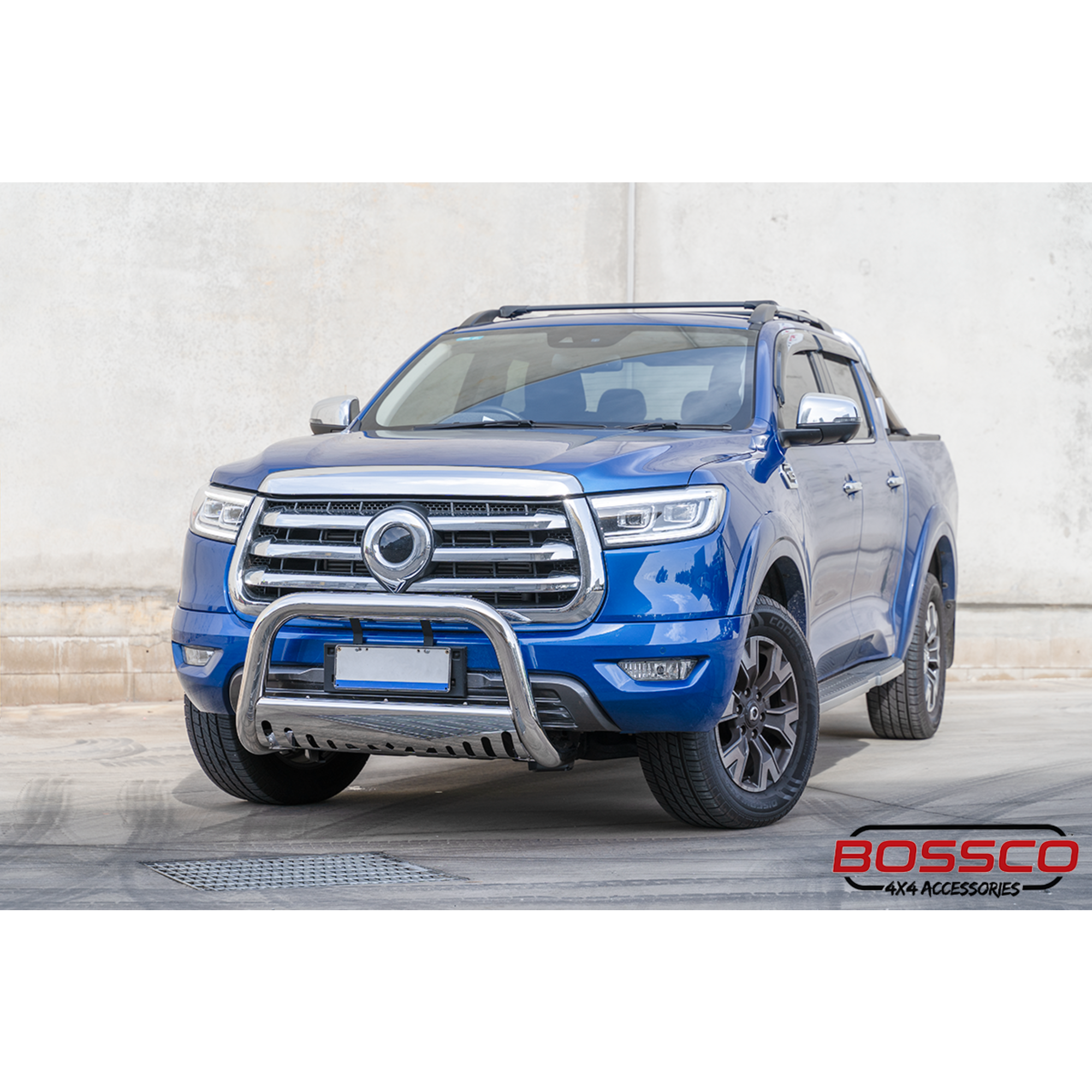 Stainless Steel Nudge bar with Bash Plate suitable for GWM Great Wall Cannon 04/2022 -2024