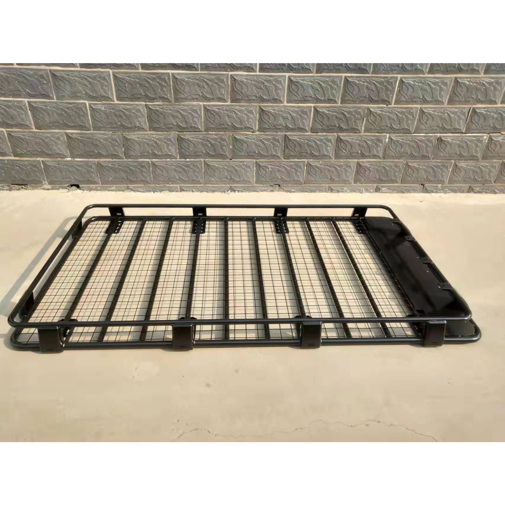 Black Aluminum Mesh Roof Platform Baskets/Trays Suitable For Gutter Mount Vehicles
