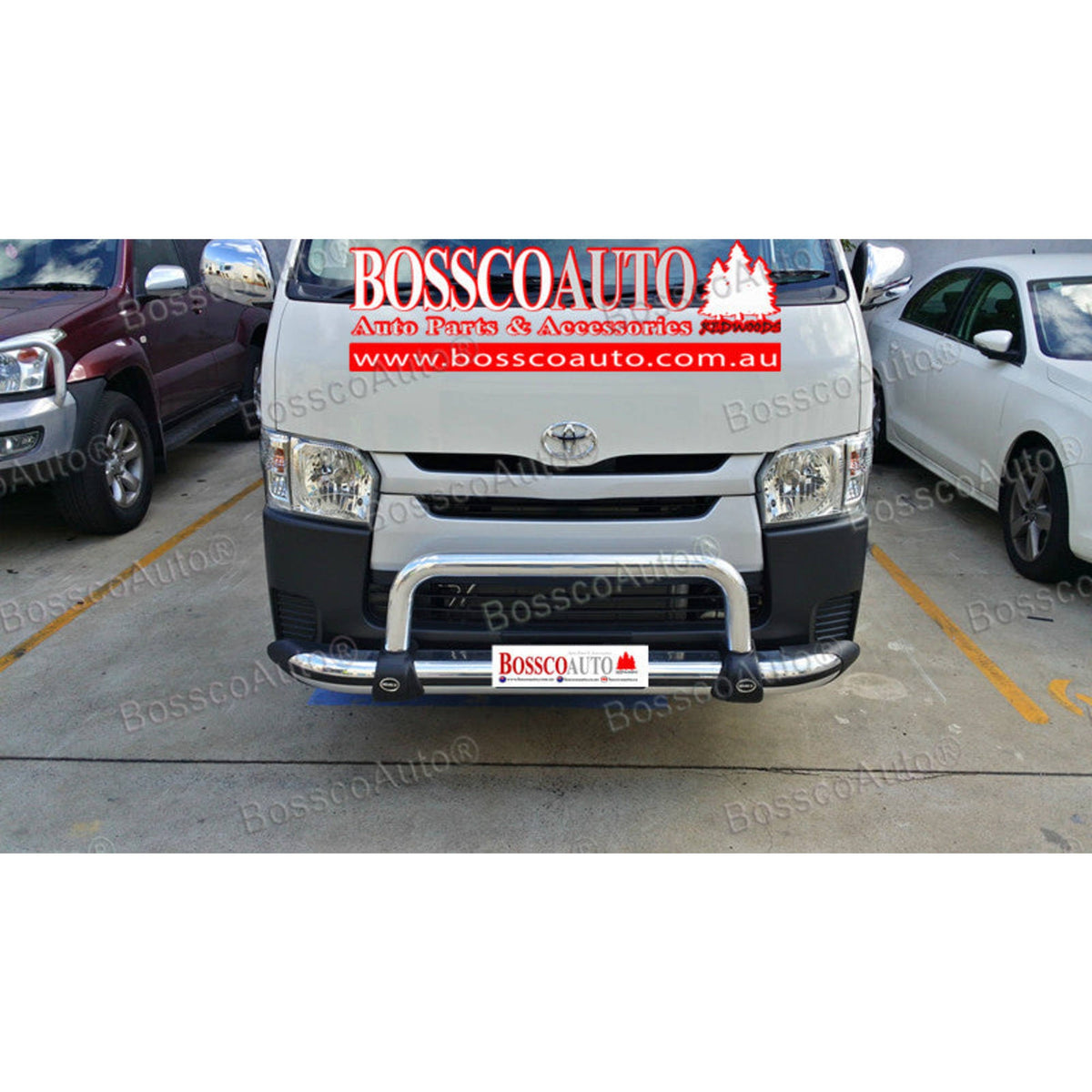 Nudge Bar and Rear Step Towbar Suitable for Toyota Hiace (LWB) 2005-2019