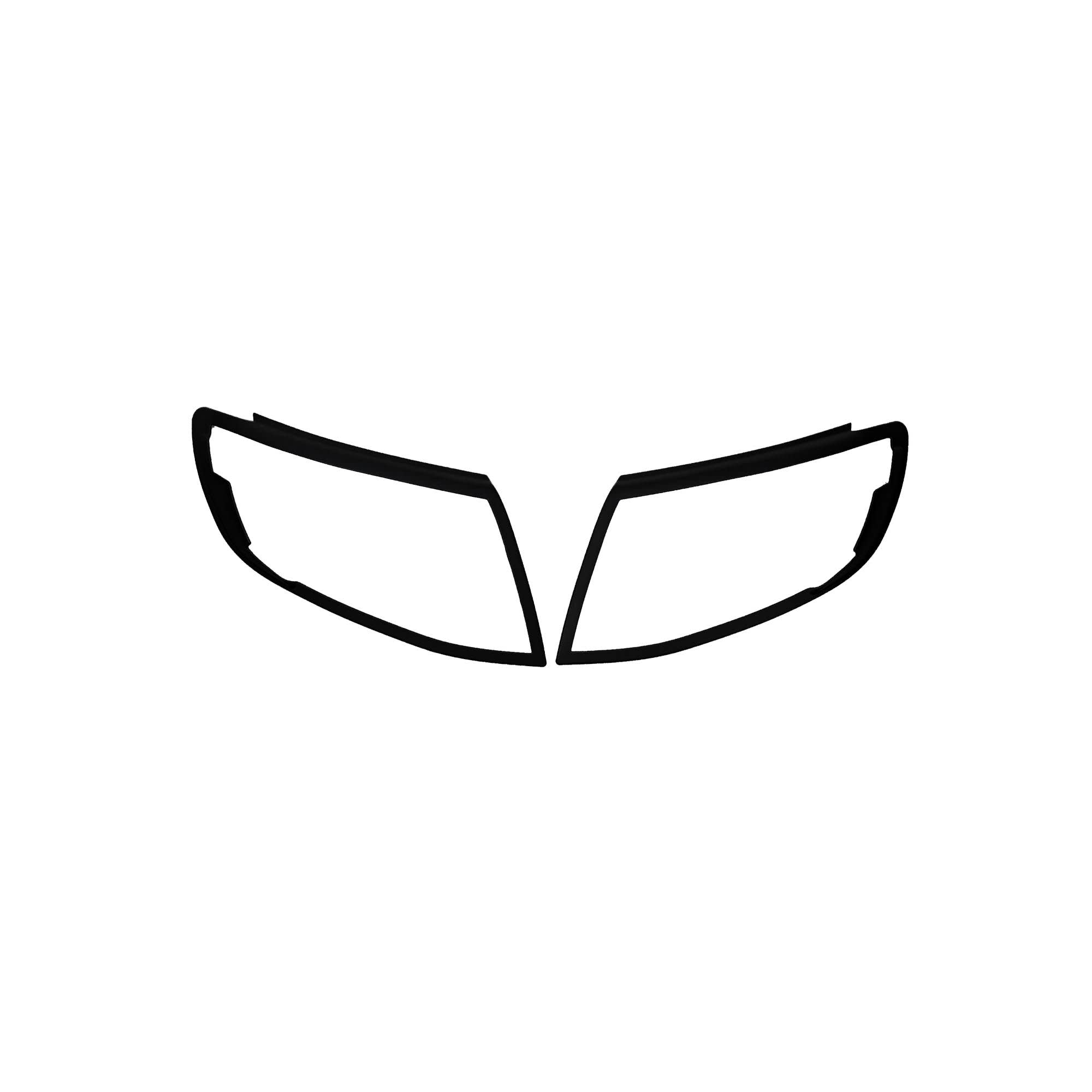 Front Black Headlight Head Light Trim Covers Suitable For Ford Ranger PX MK1 2012-2015