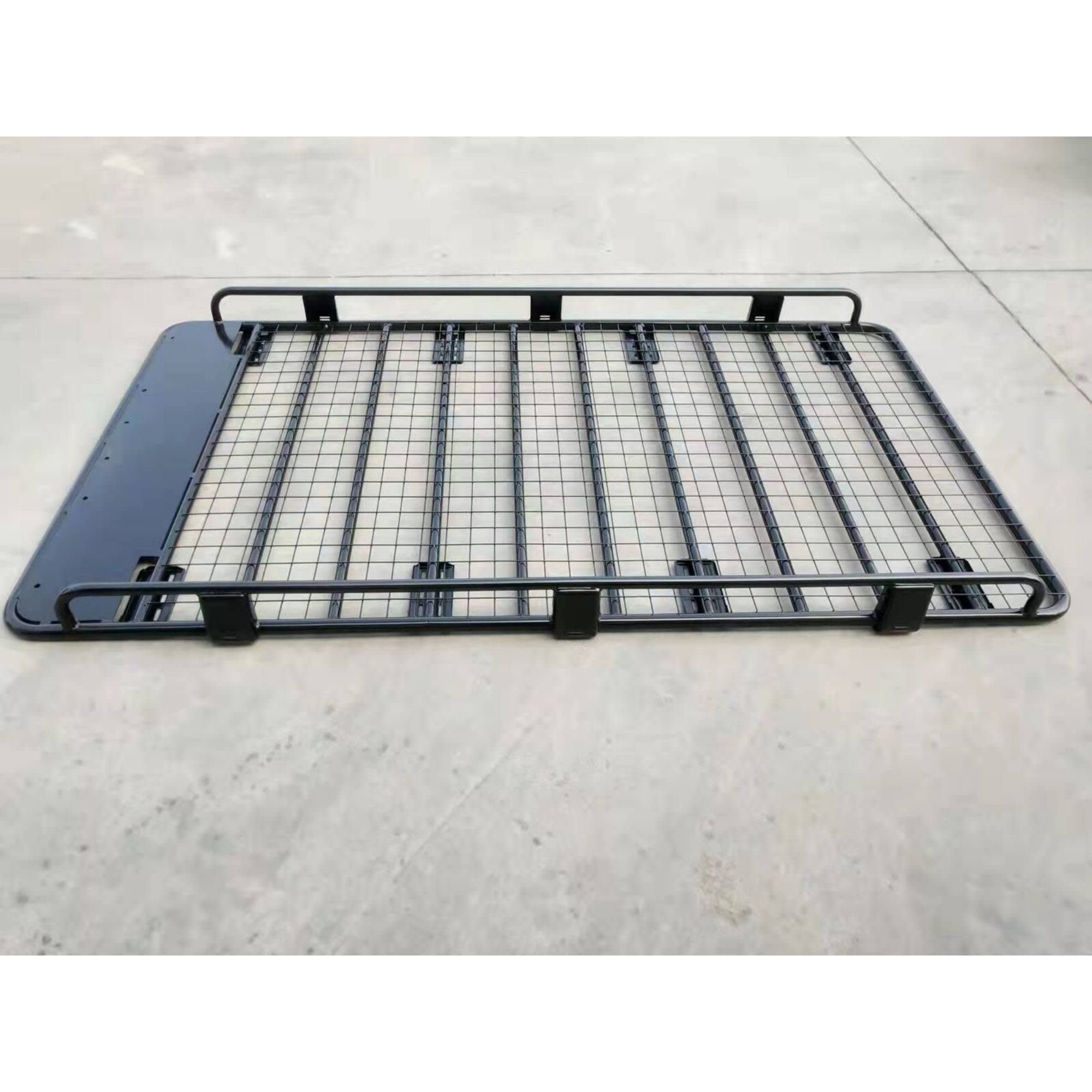 Black Aluminum Tradesman Roof Basket Tray Rack - Side Fenders