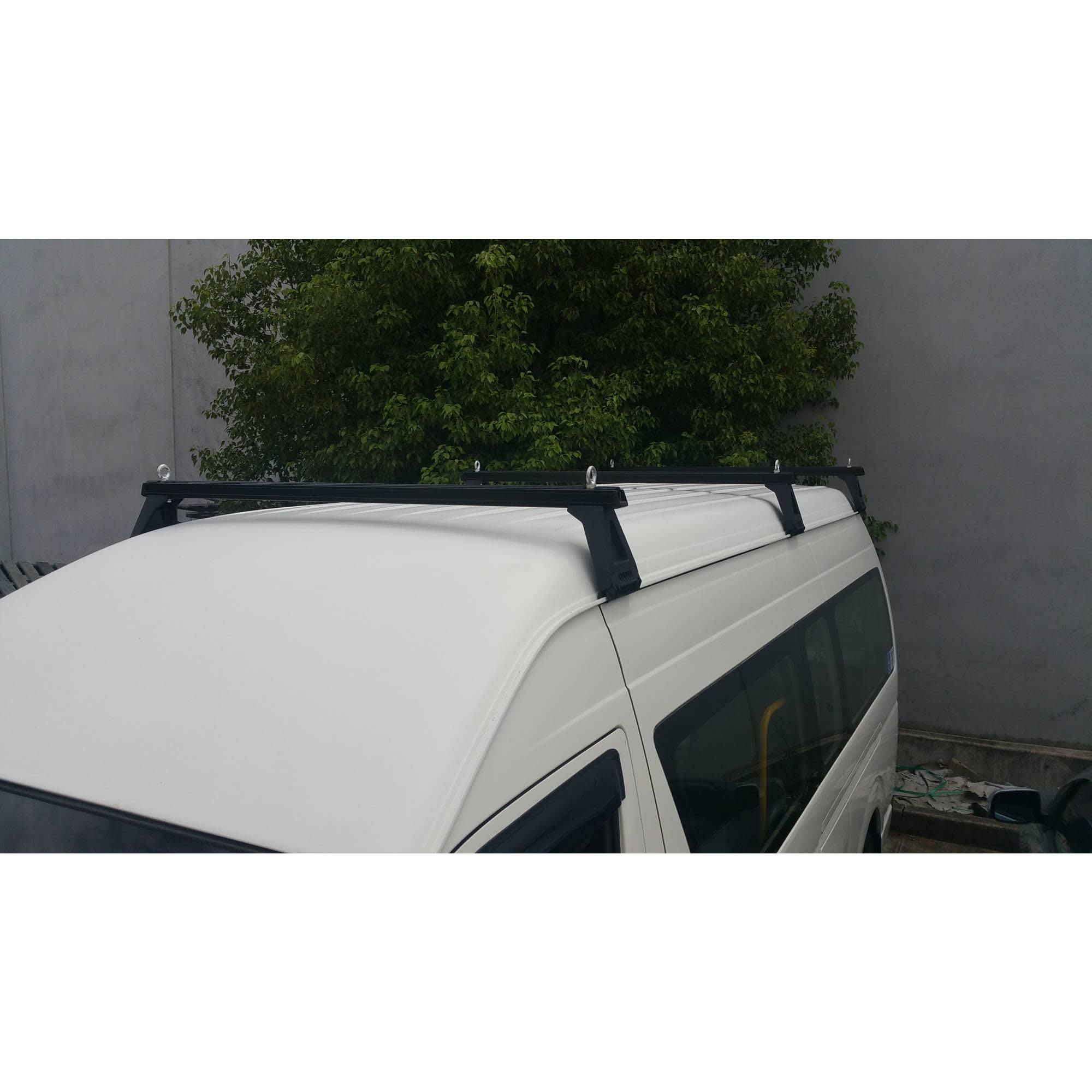 Set of 3 Black Heavy Duty Roof Racks Suitable for Toyota Hiace Commuter Bus SLWB 2005-2019