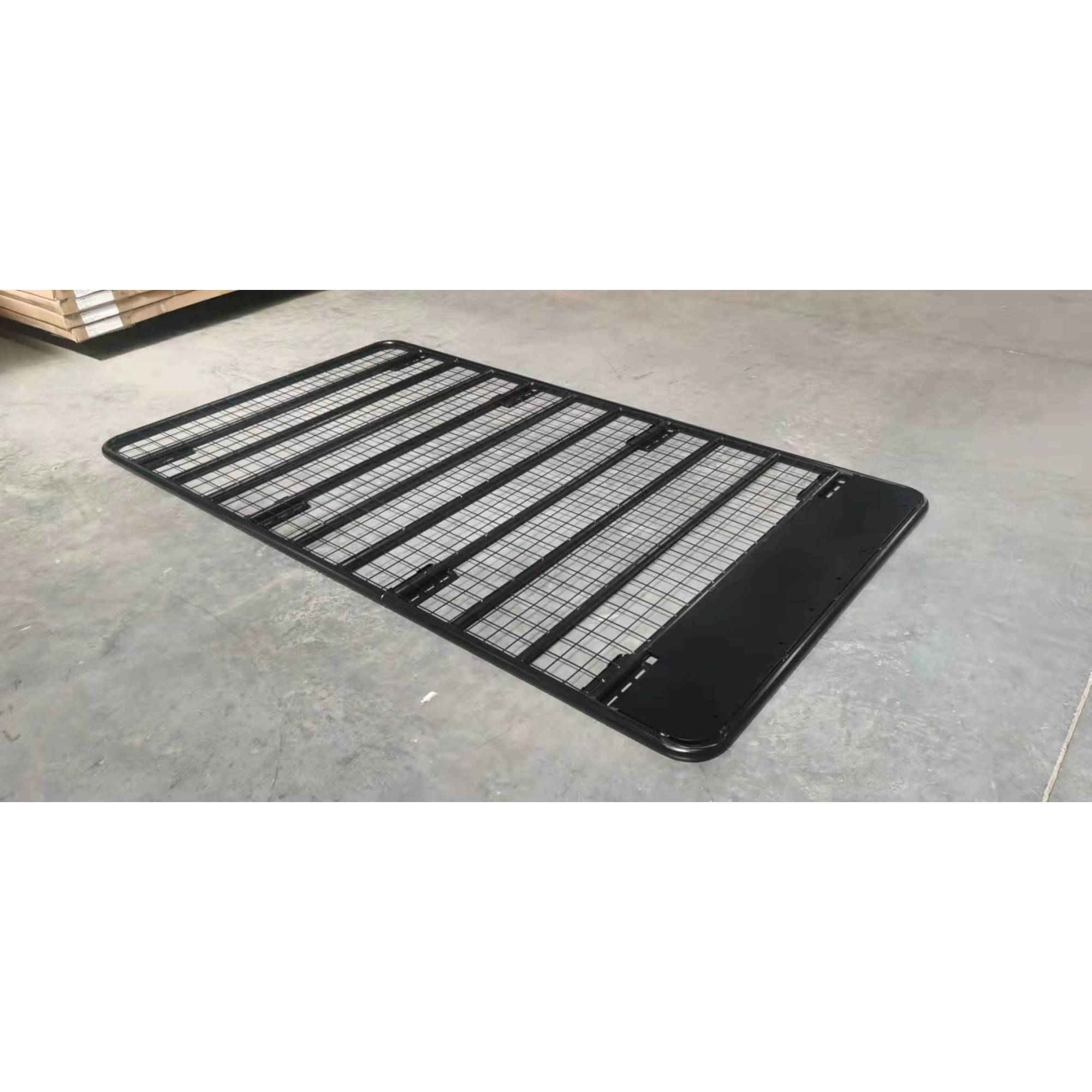 Black Aluminum Mesh Roof Platform Baskets/Trays Suitable For Gutter Mount Vehicles